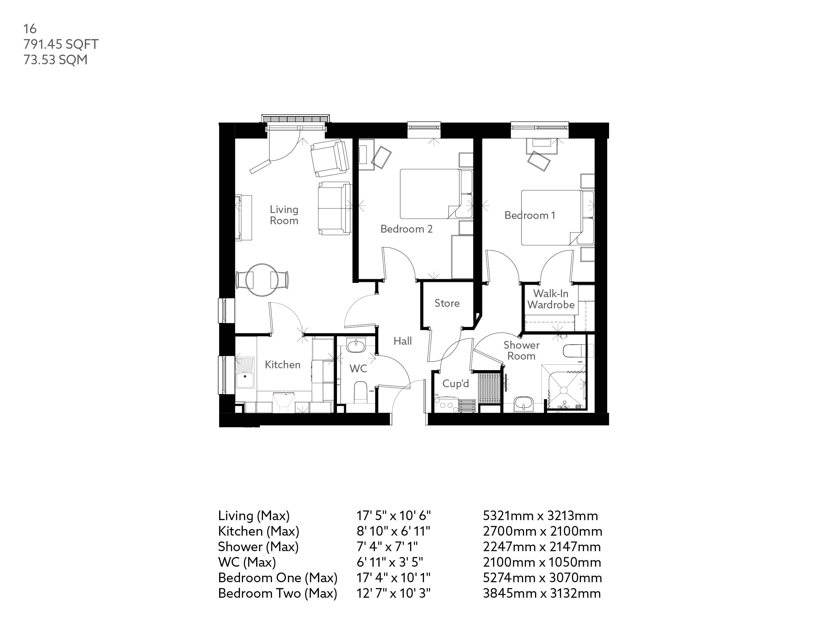 Apartment 16 floor plan