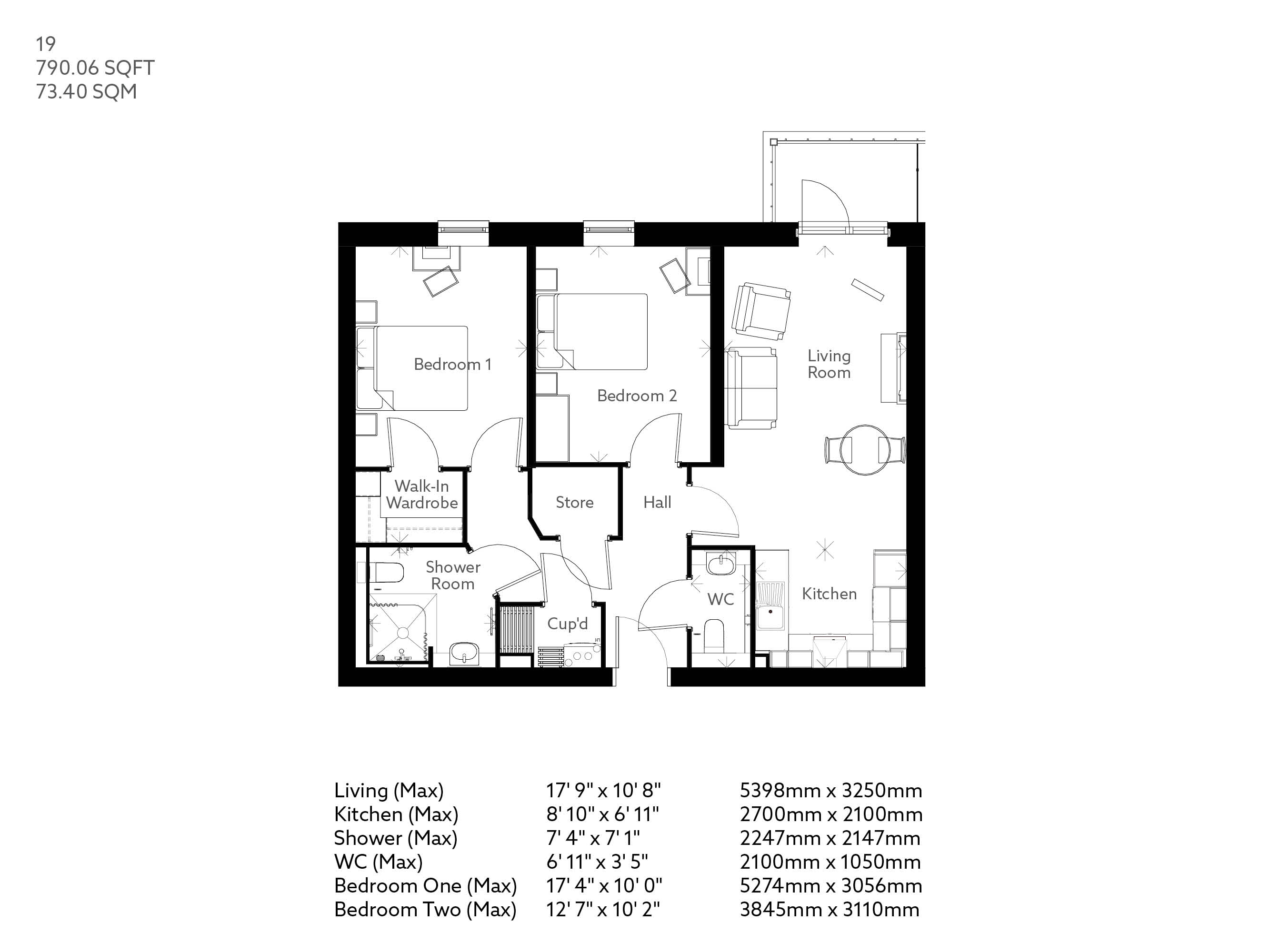 Apartment 19 floor plan