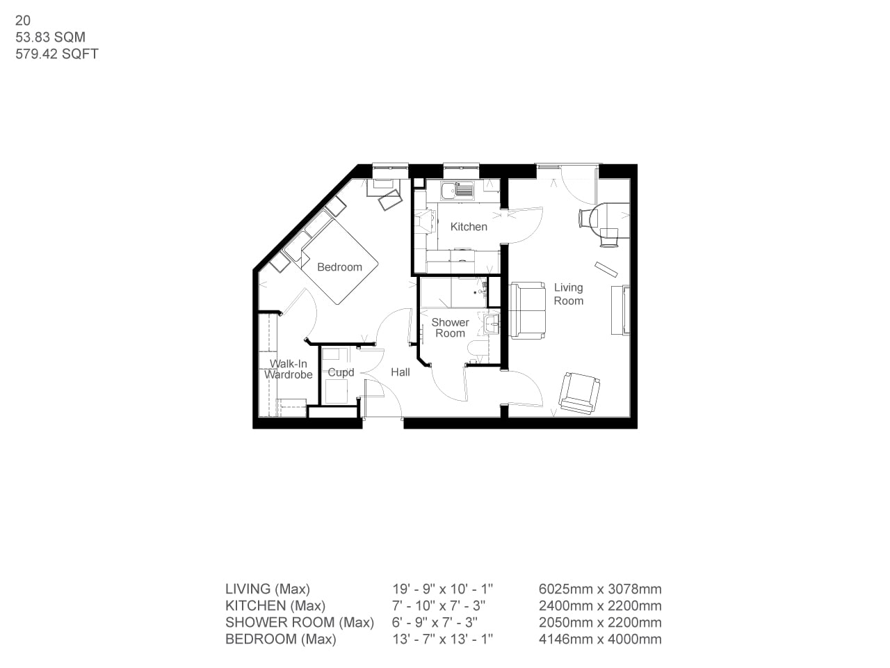 Apartment 20 floor plan