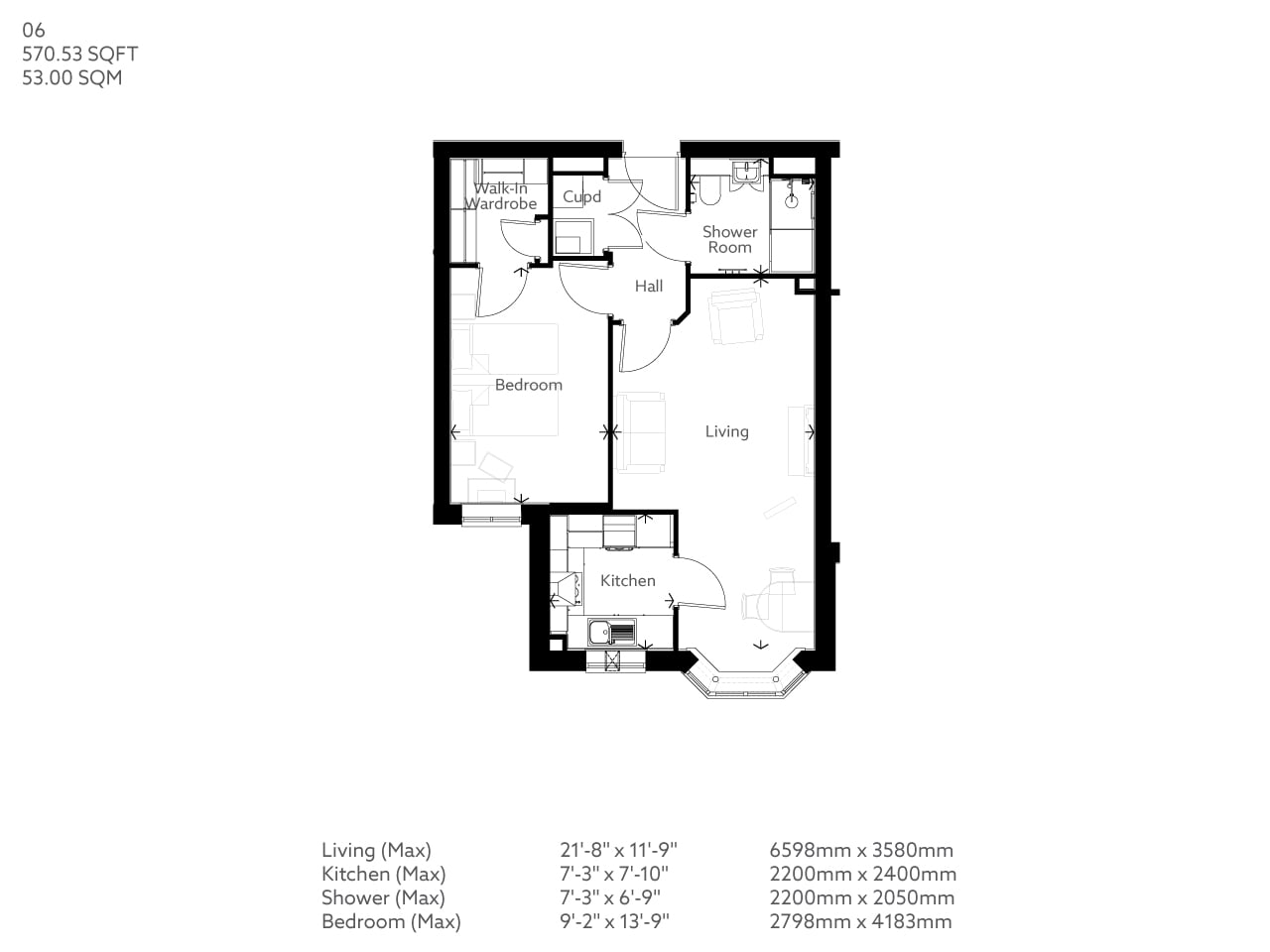 Apartment 6 floor plan