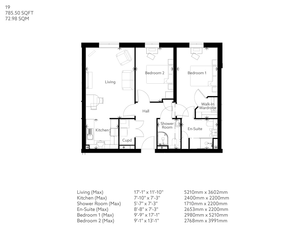 Apartment 19 floor plan