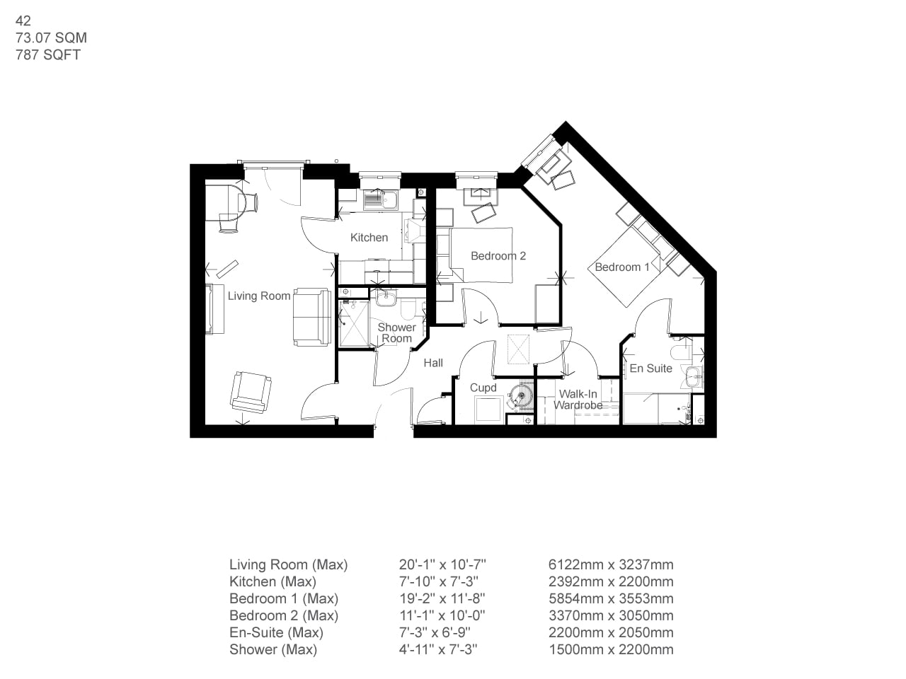 Apartment 42 floor plan