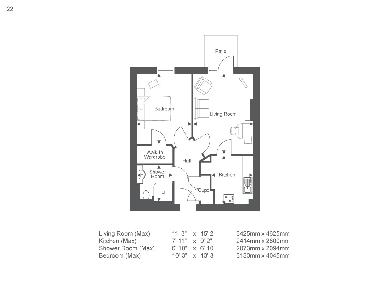 Apartment 22 floor plan