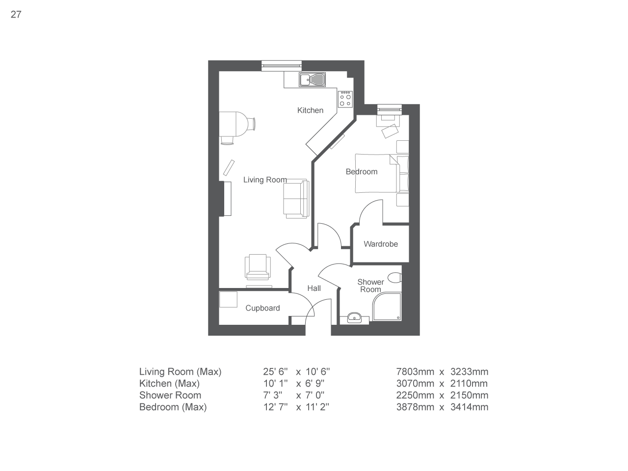 Apartment 27 floor plan
