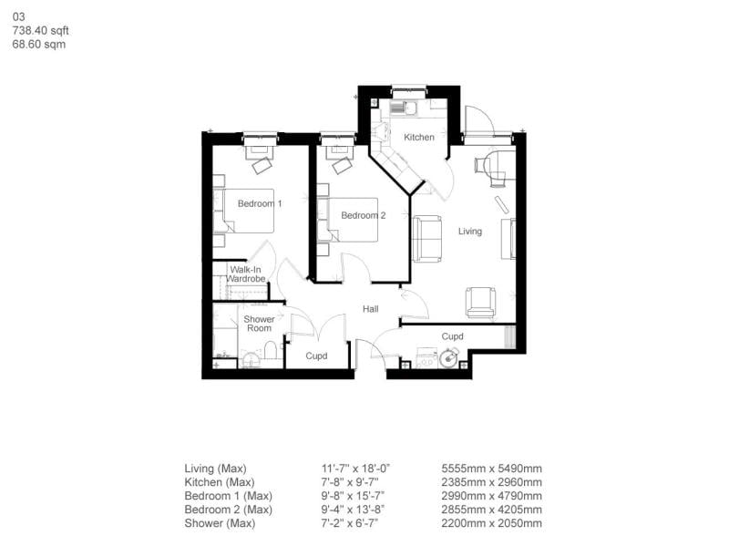 Apartment 3 floor plan