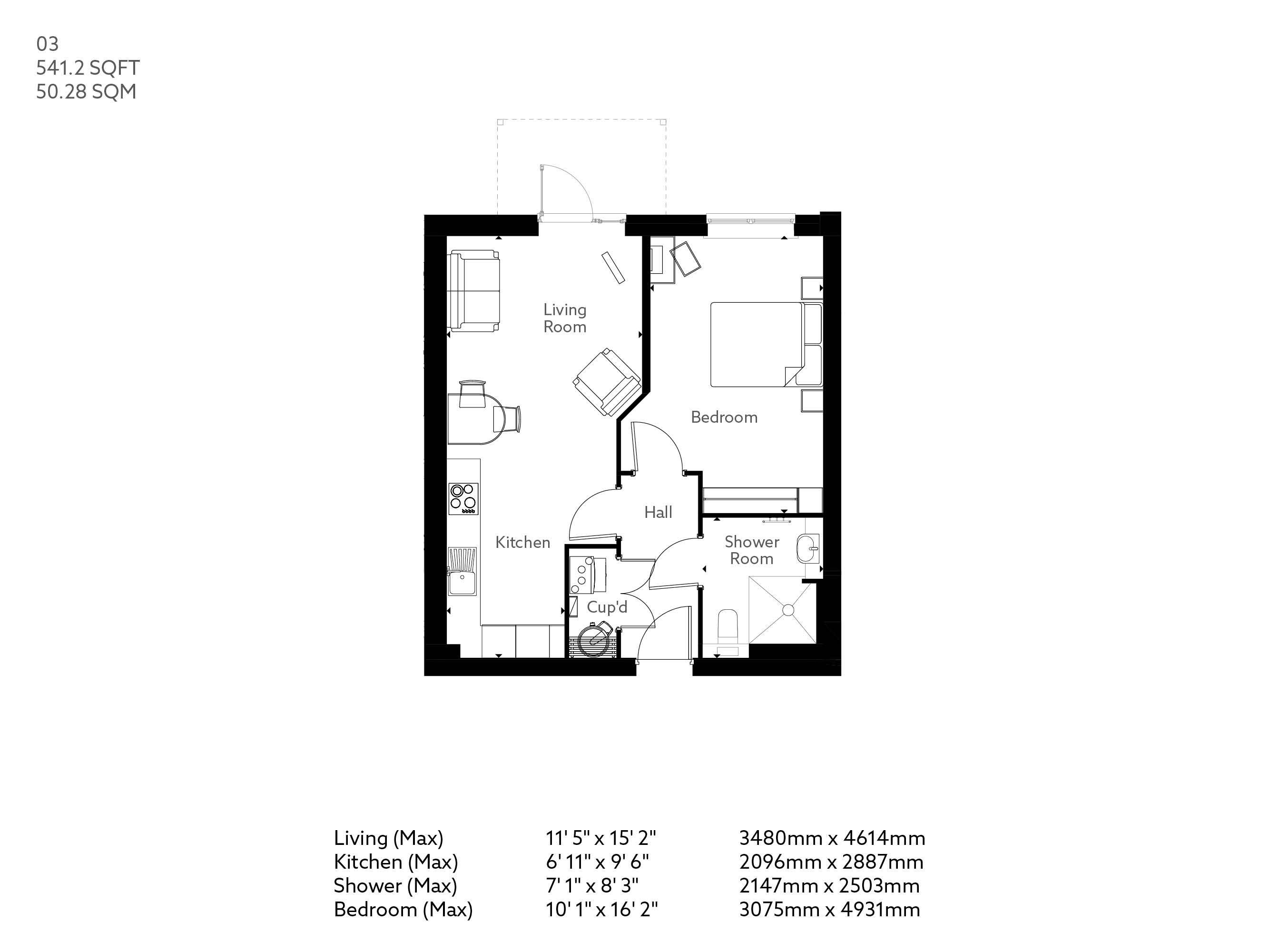 Apartment 3 floor plan
