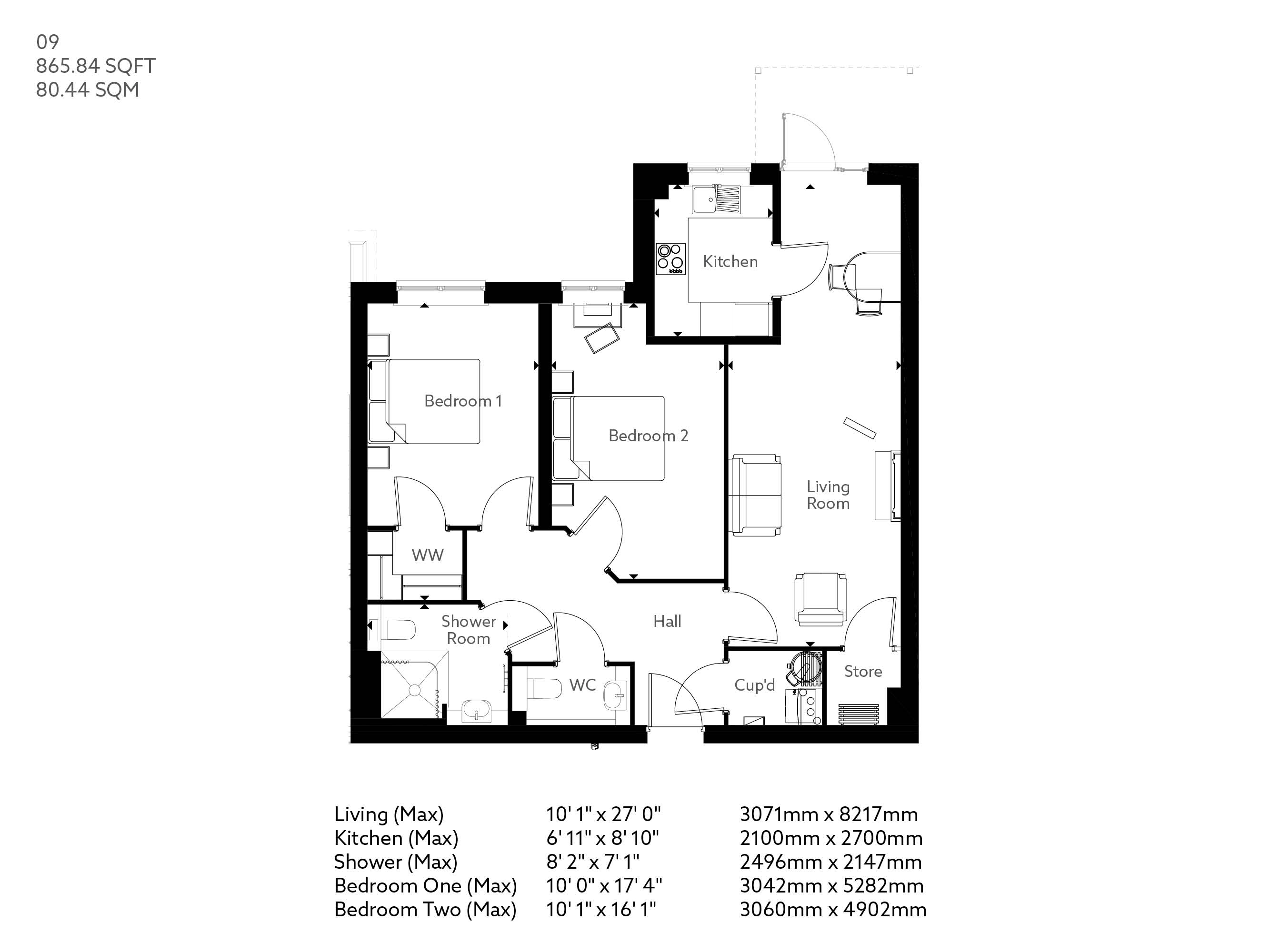 Apartment 9 floor plan