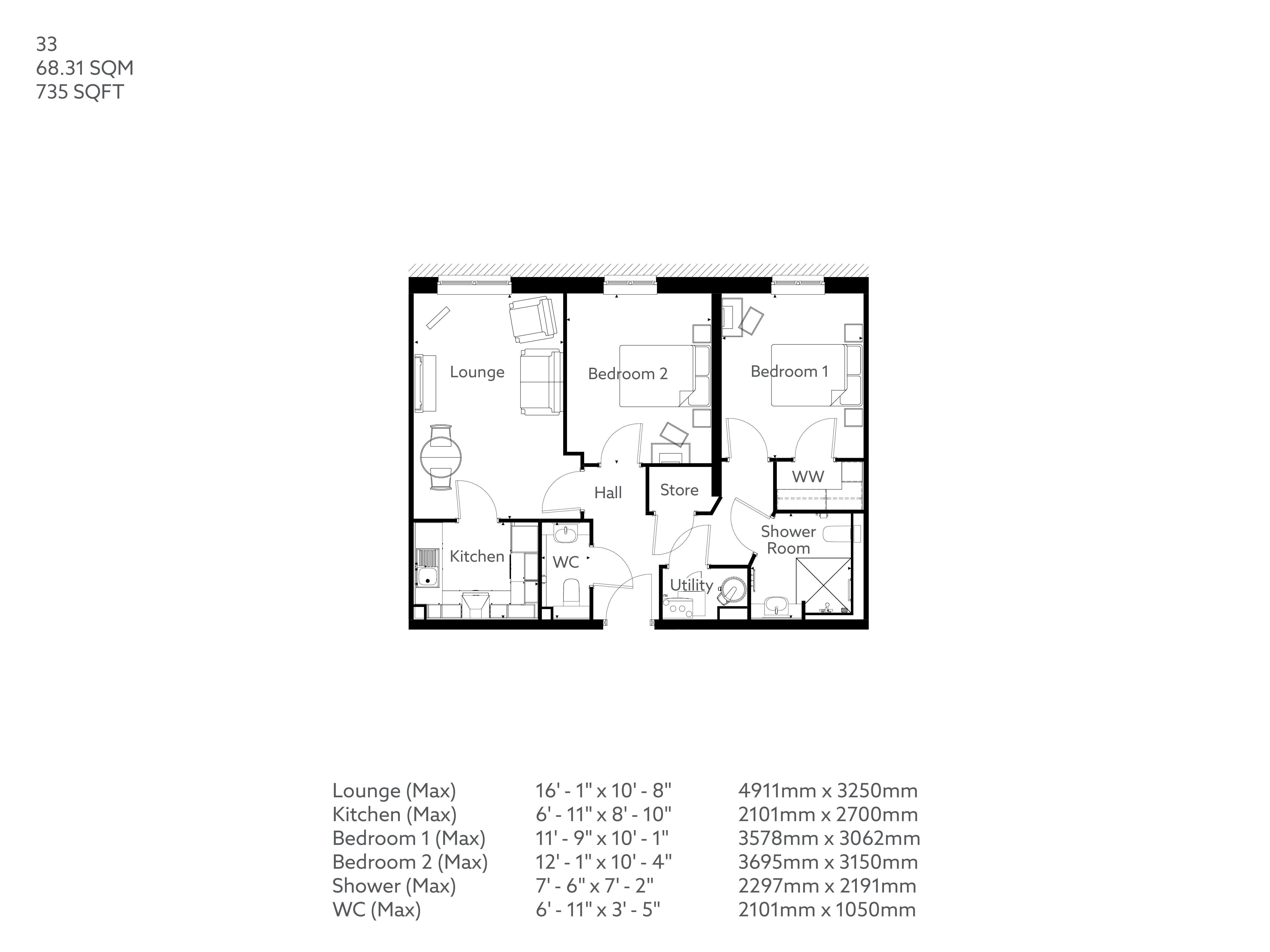 Apartment 33 floor plan