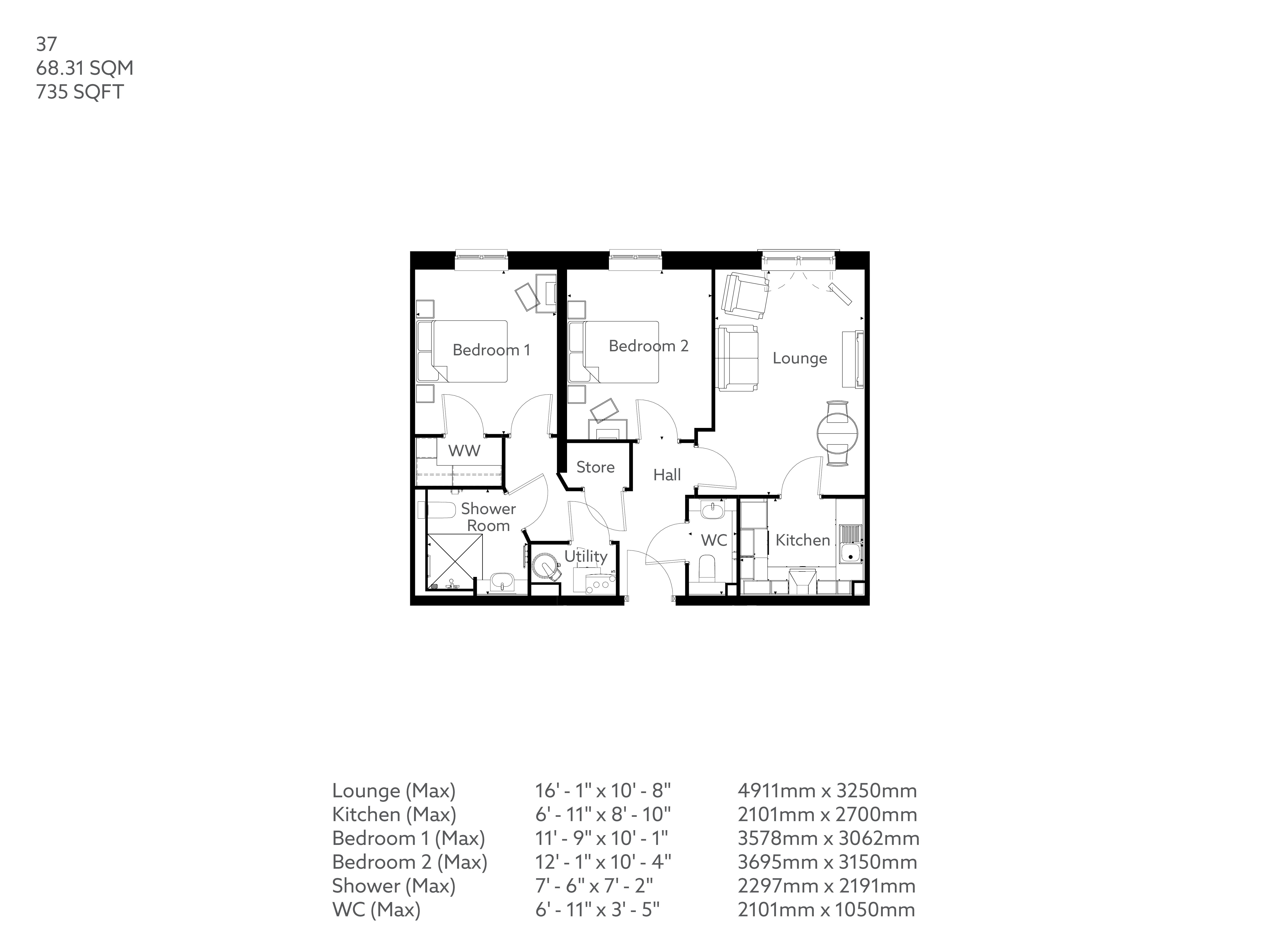 Apartment 37 floor plan