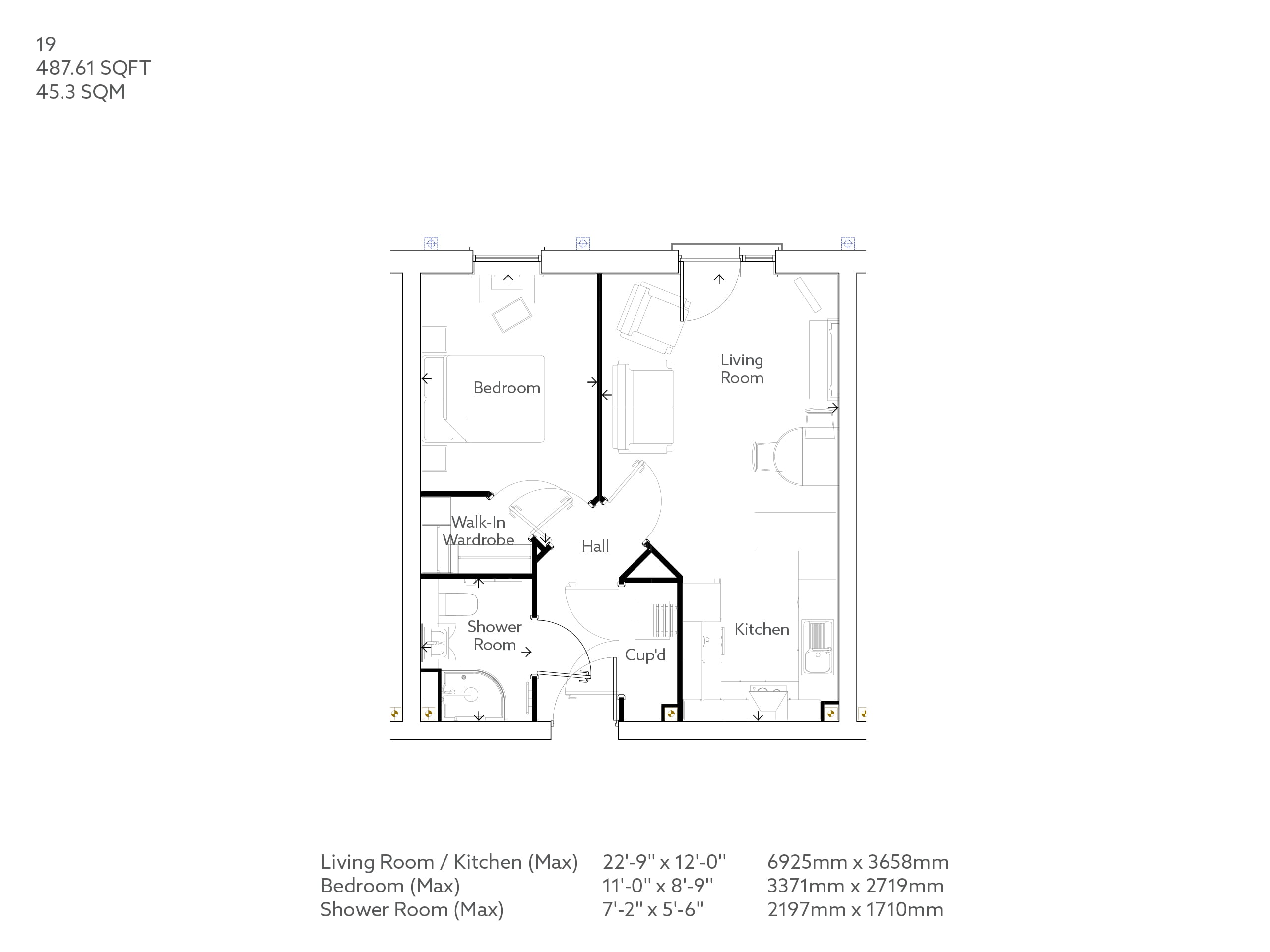 Apartment 19 floor plan
