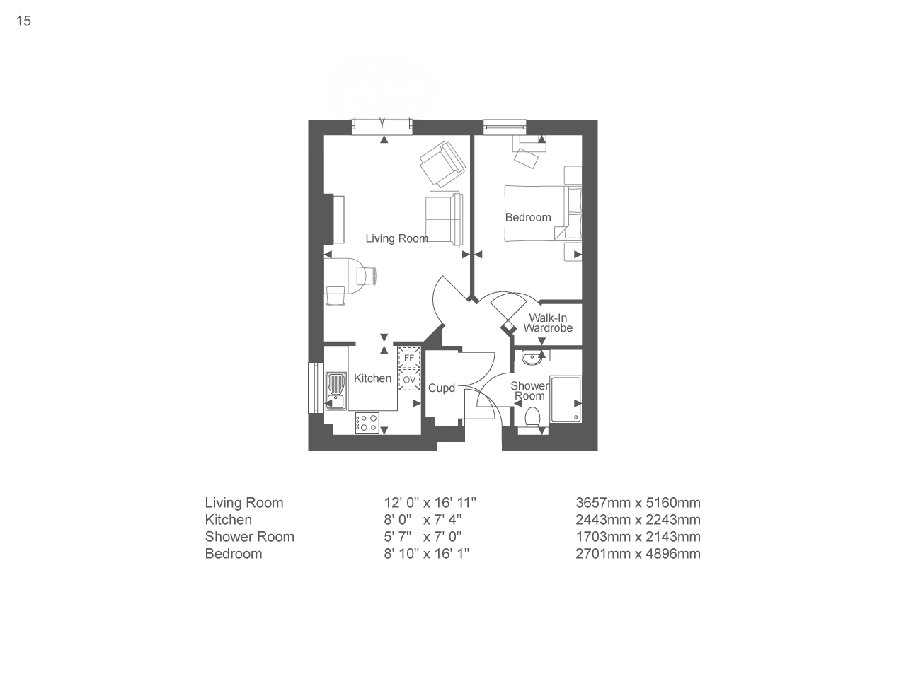 Apartment 15 floor plan
