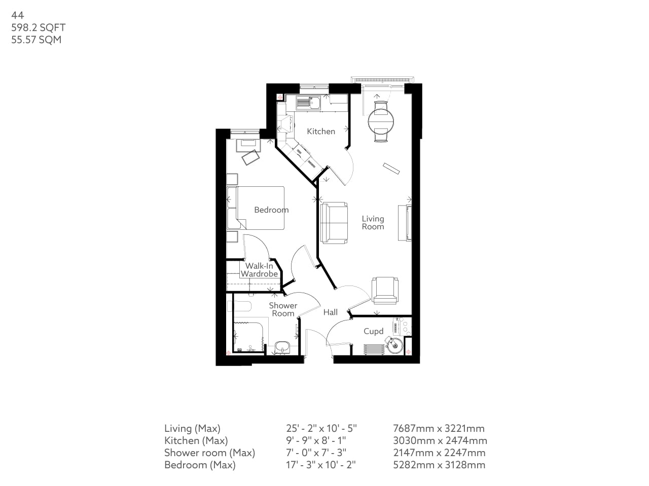 Apartment 44 floor plan