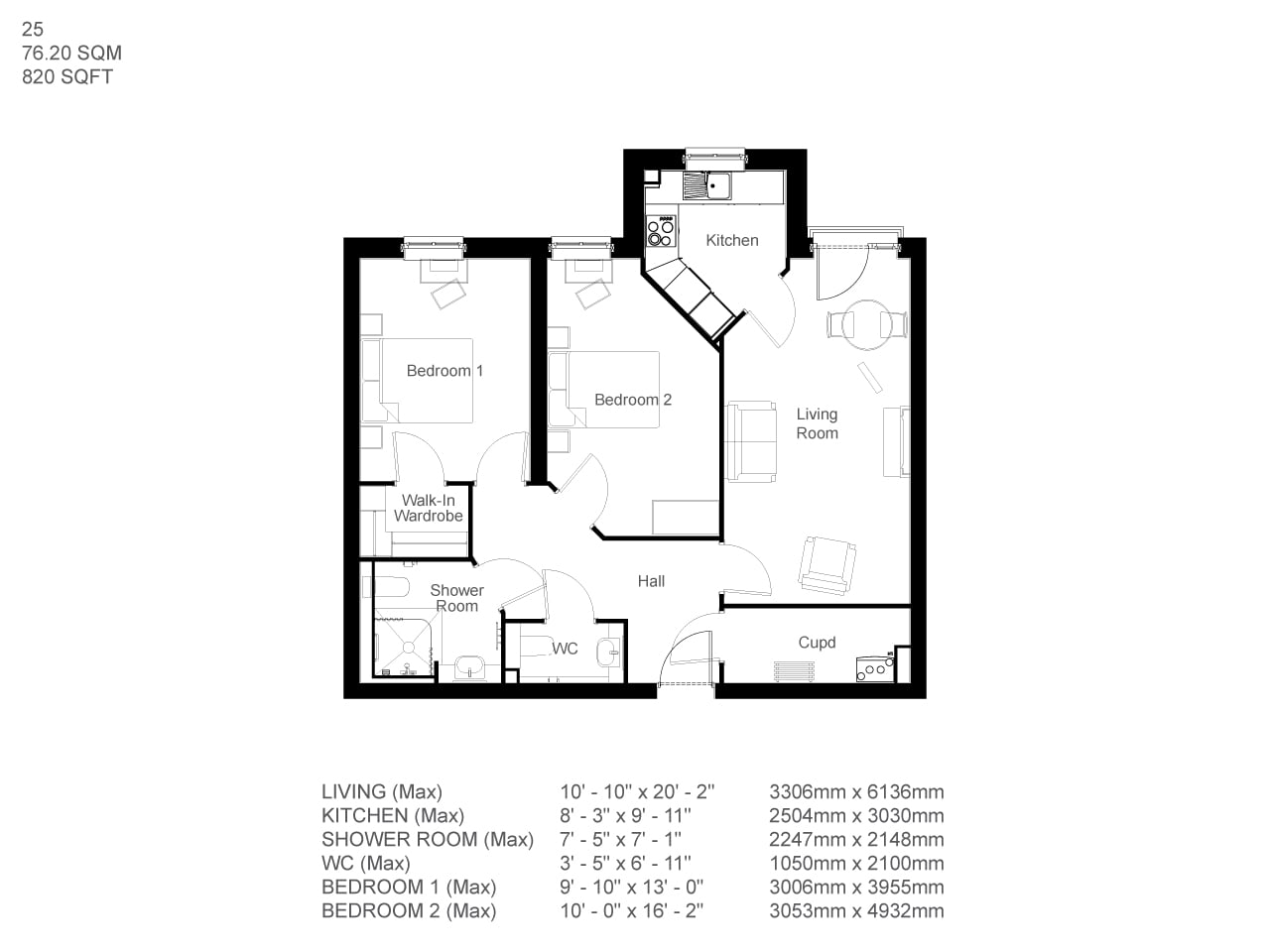 Apartment 25 floor plan