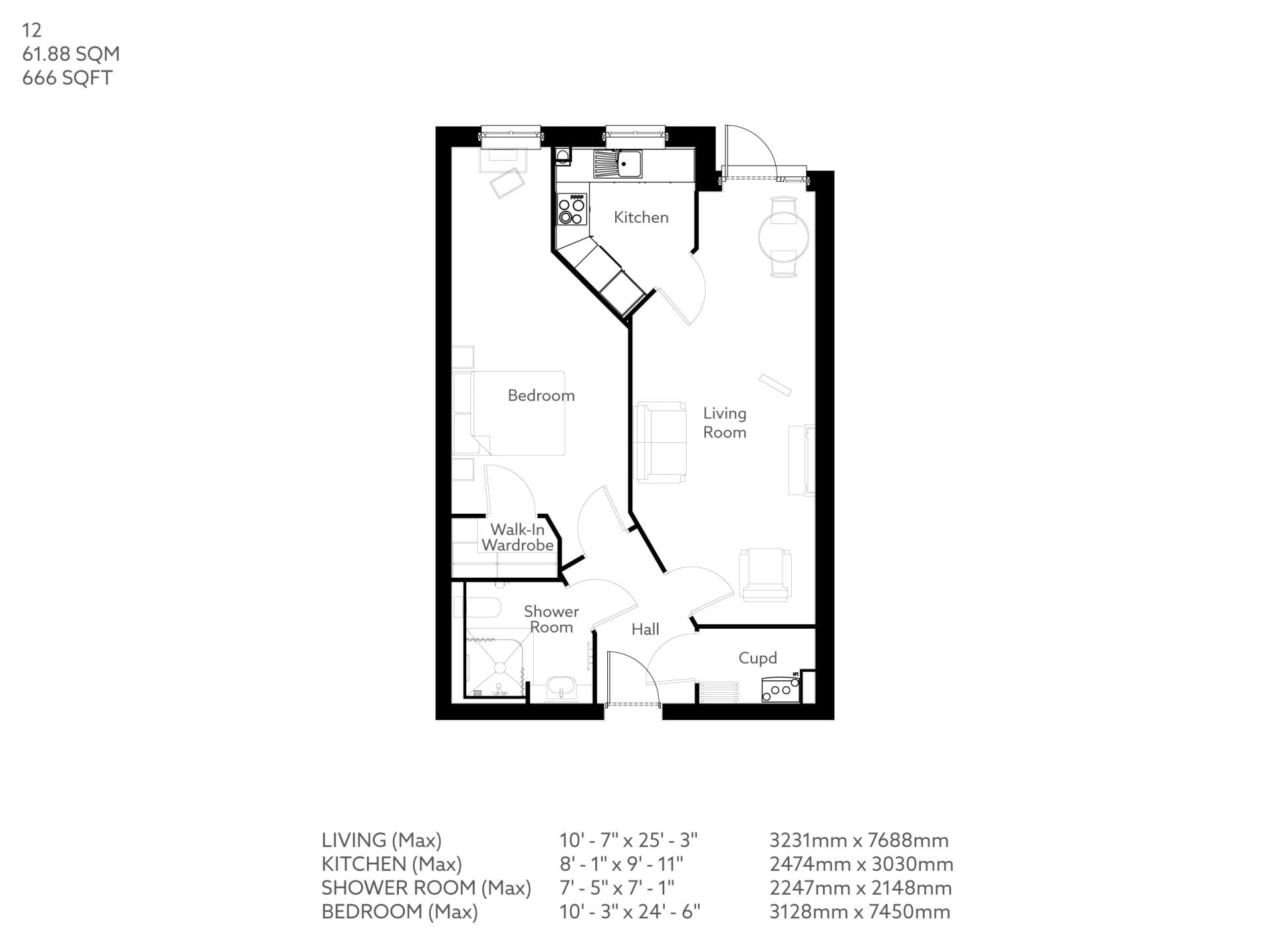 Apartment 12 floor plan