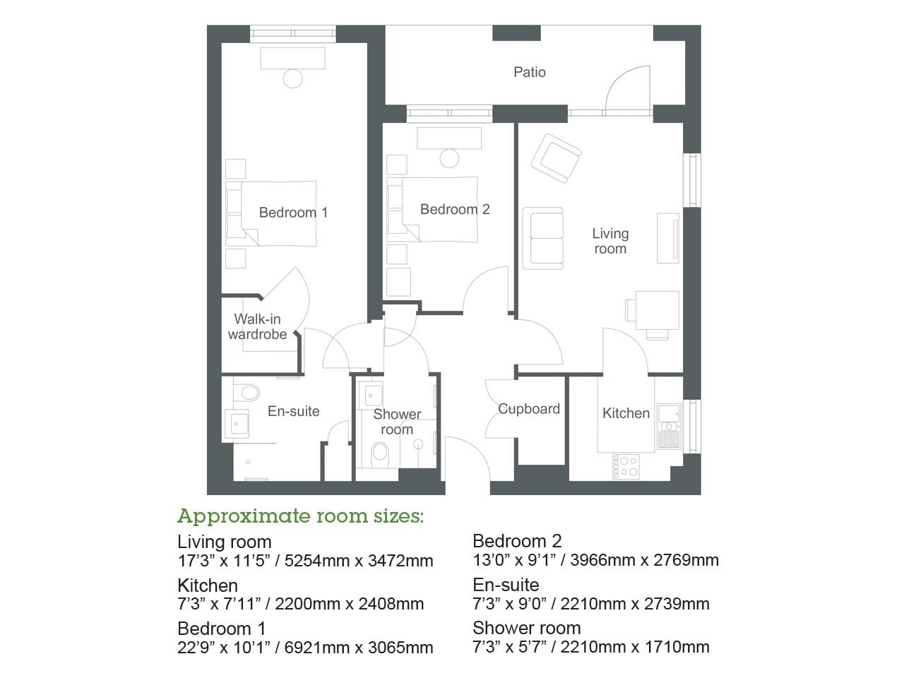 Apartment 2 floor plan