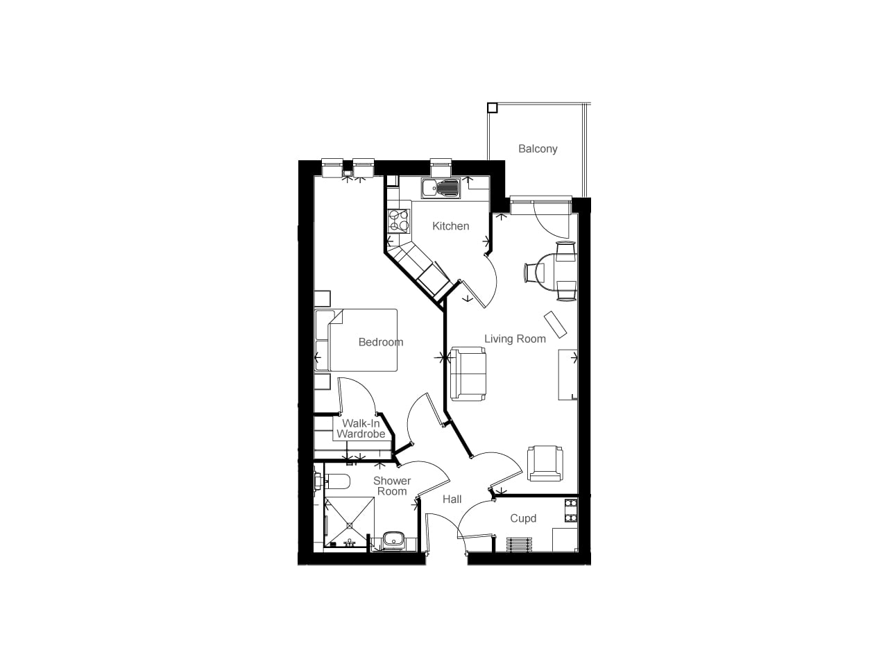 Apartment 20 floor plan