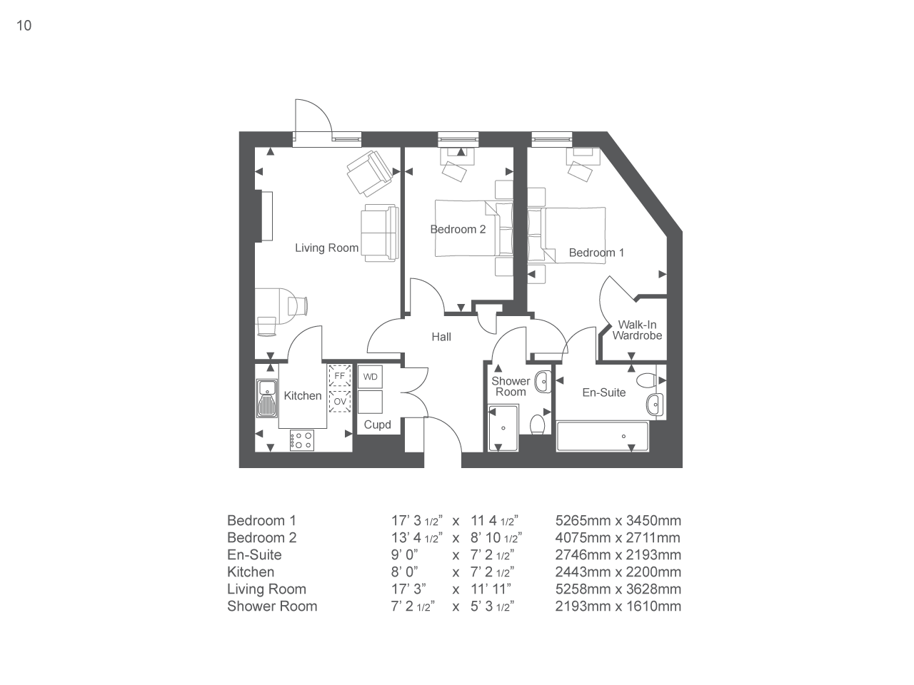 Apartment 10 floor plan