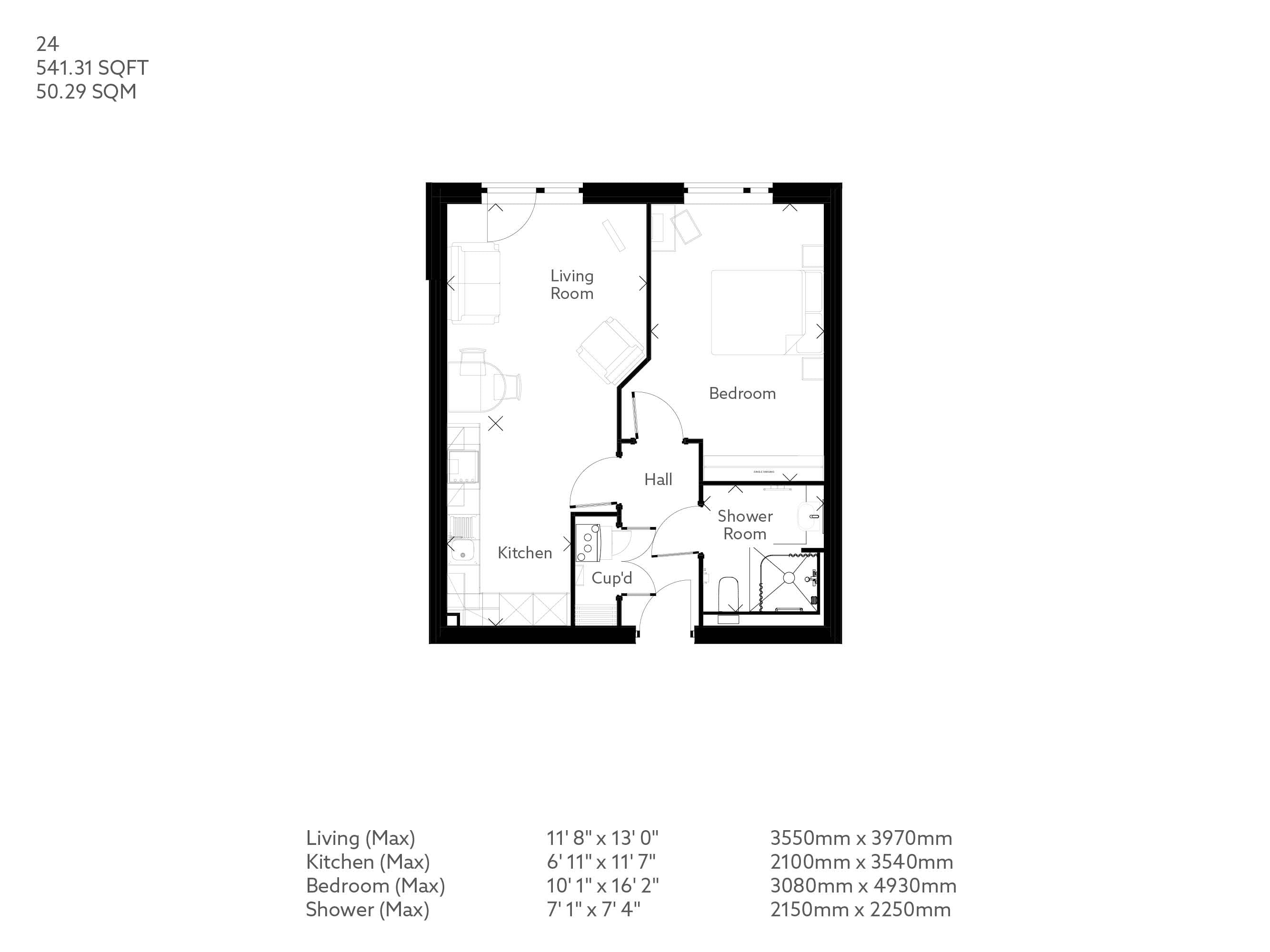 Apartment 24 floor plan