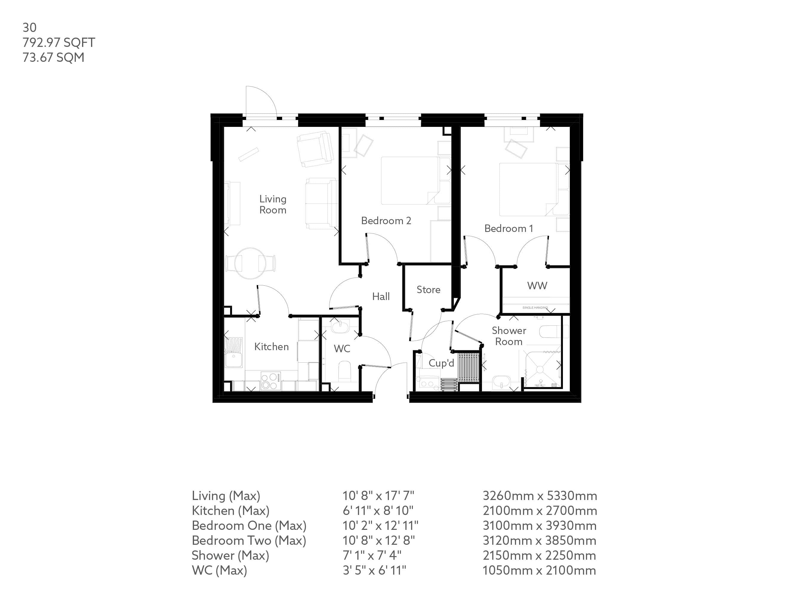 Apartment 30 floor plan