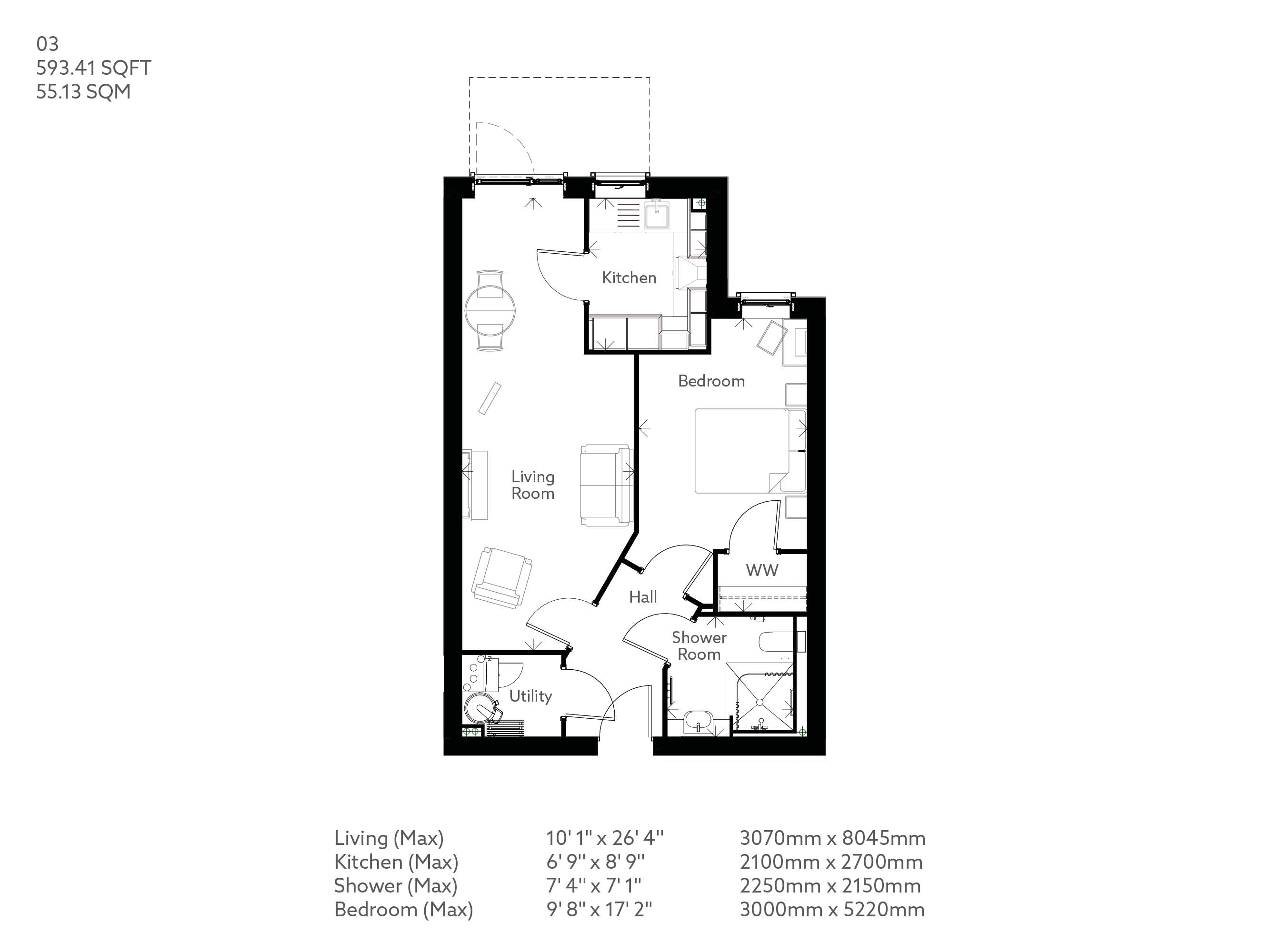 Apartment 3 floor plan