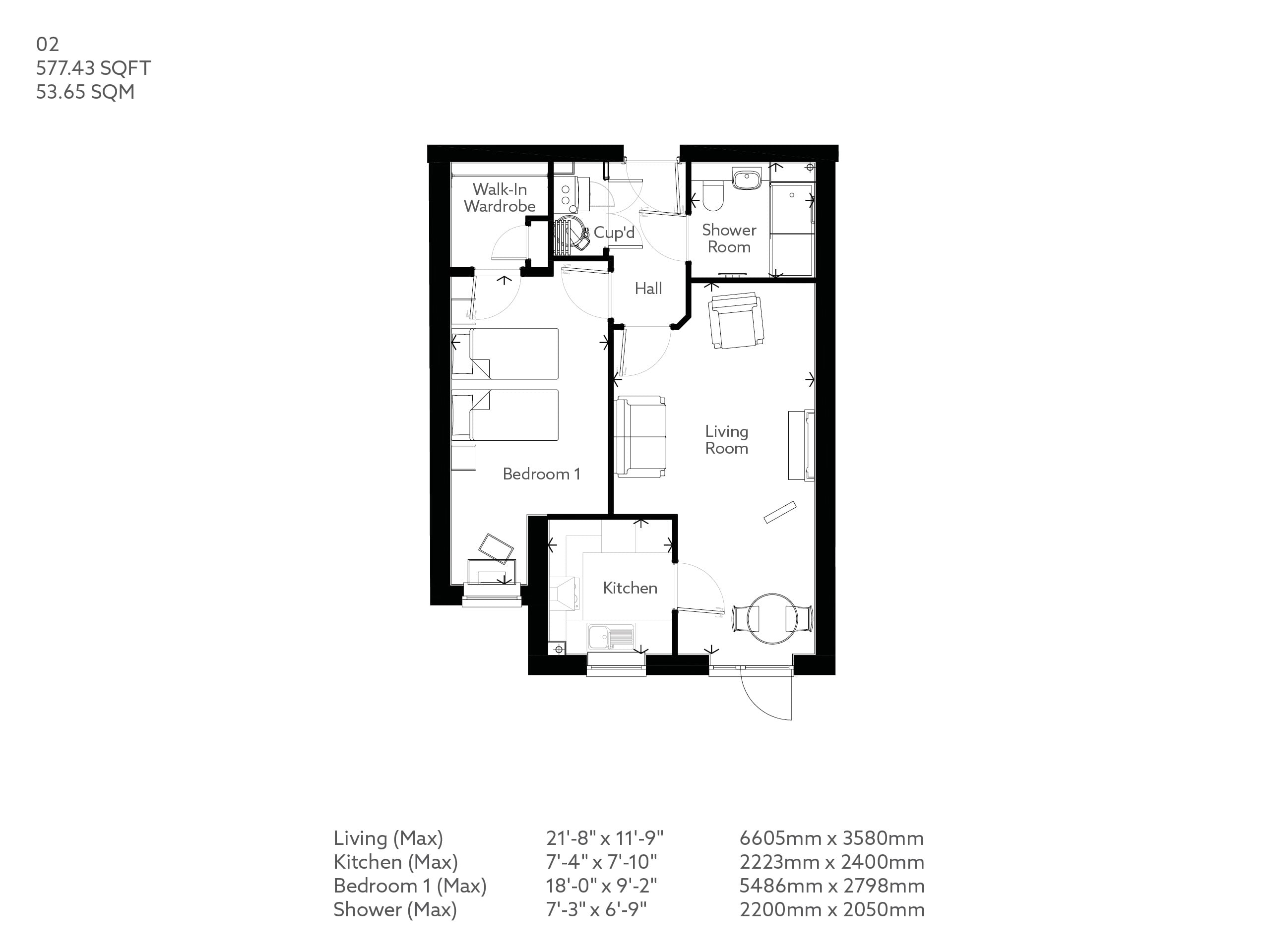 Apartment 2 floor plan