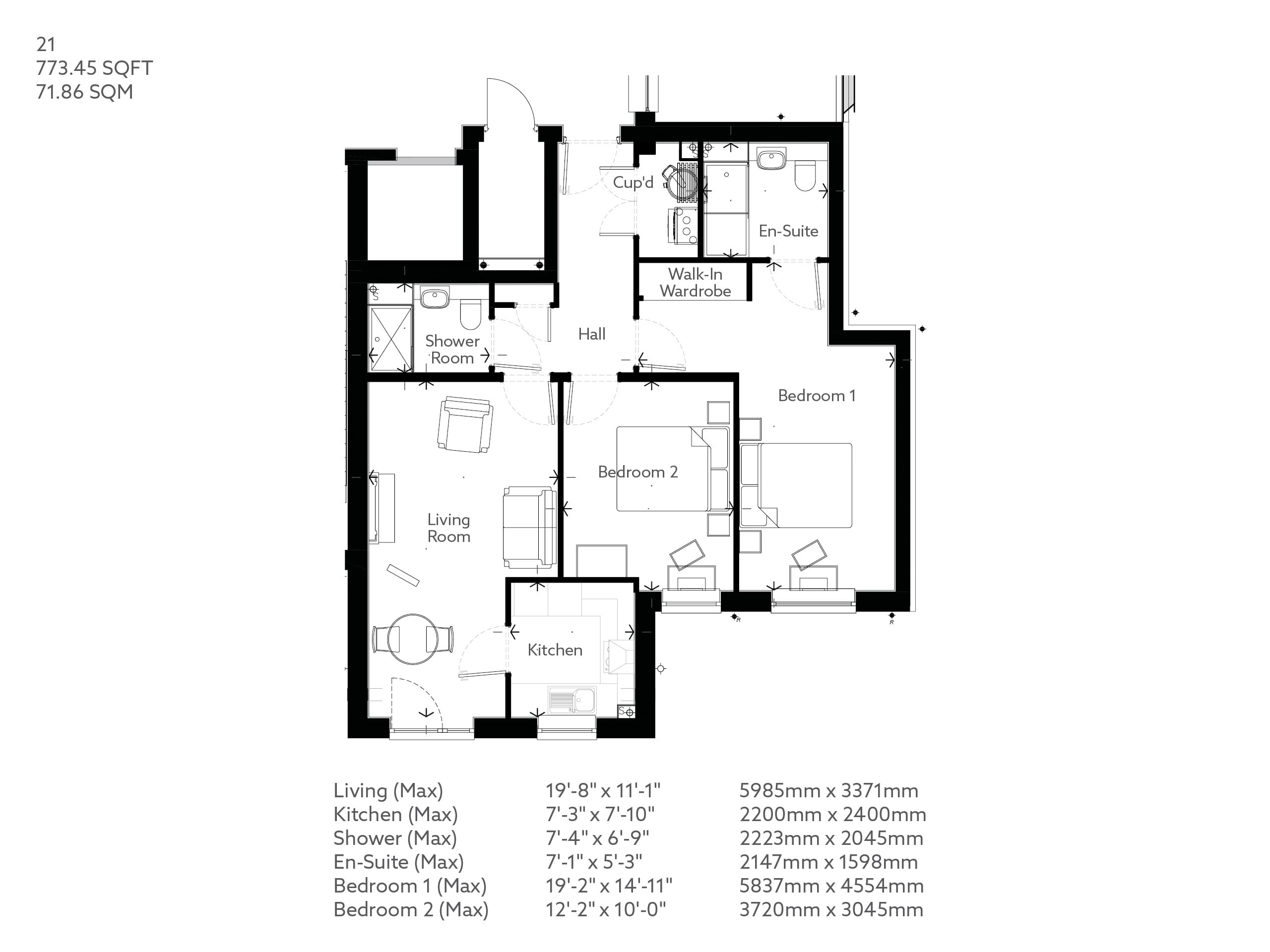 Apartment 21 floor plan