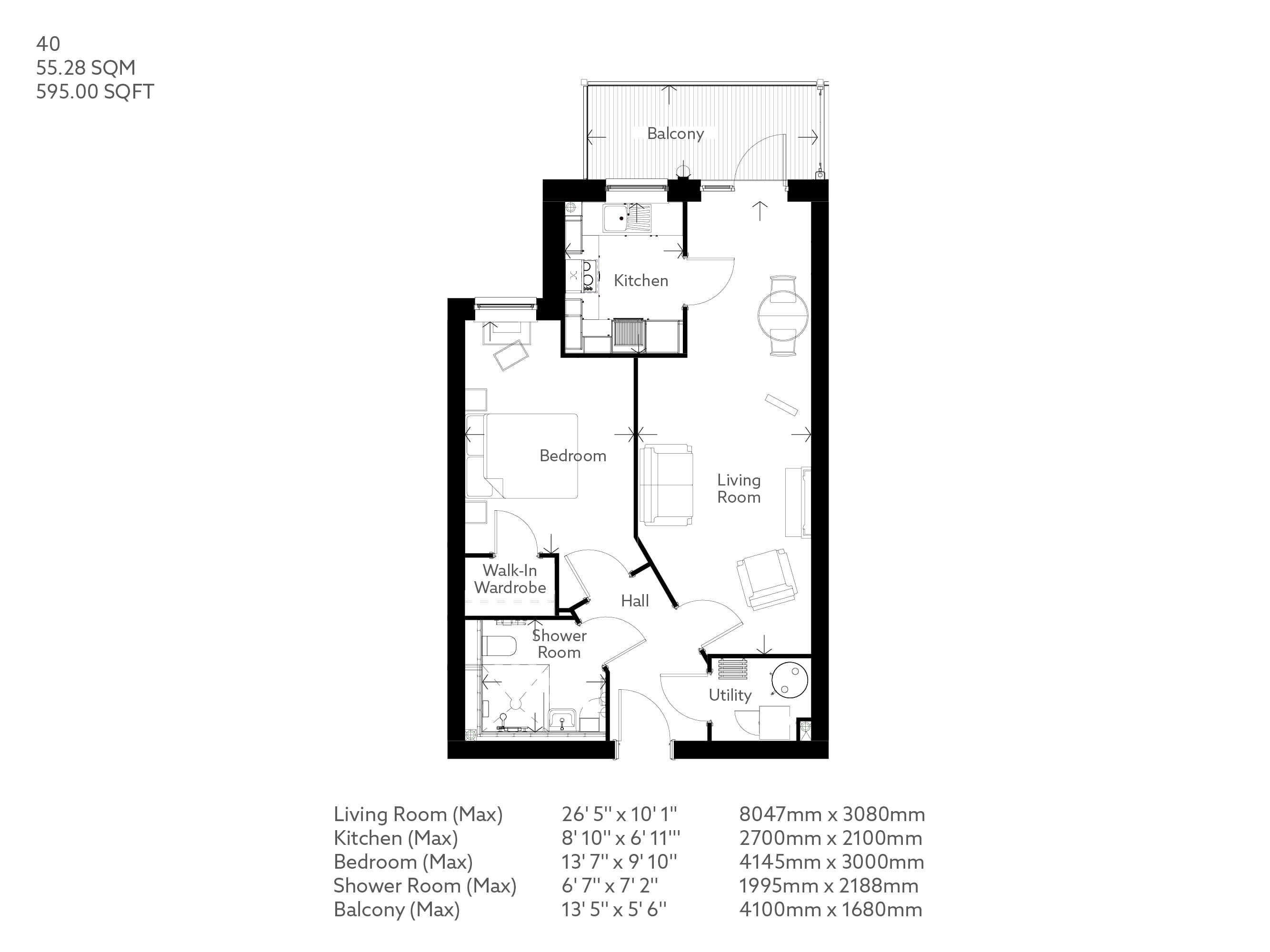 Apartment 40 floor plan