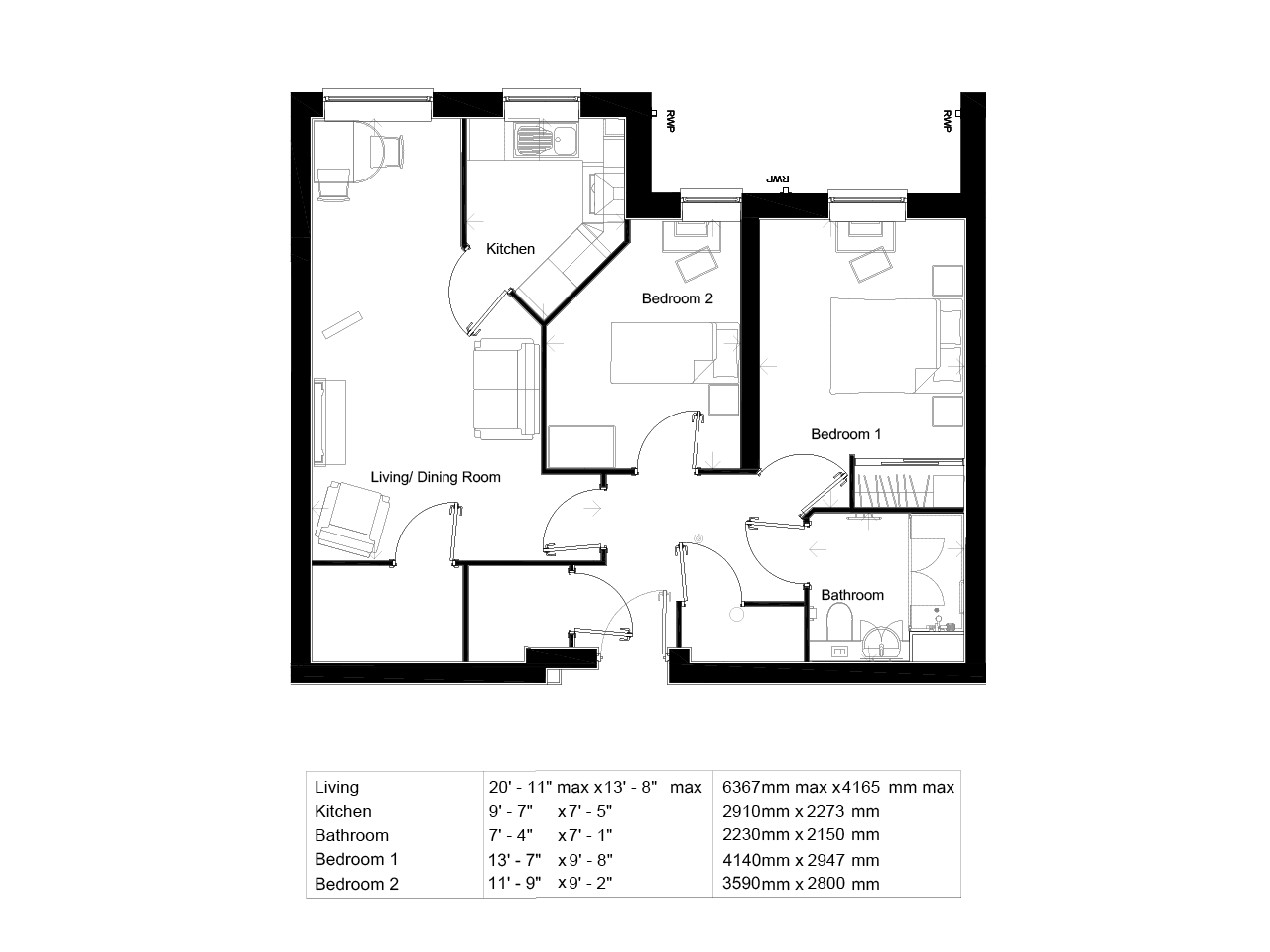 Apartment 8 floor plan