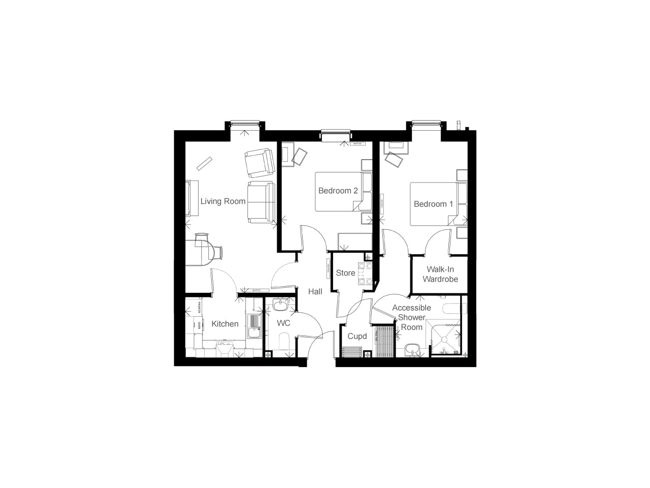 Apartment 21 floor plan