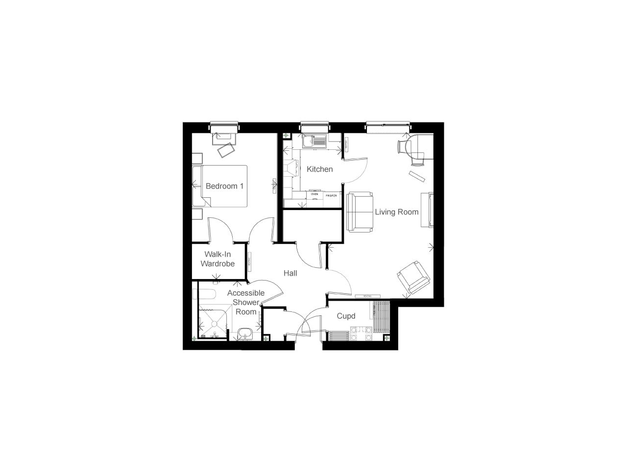 Apartment 45 floor plan