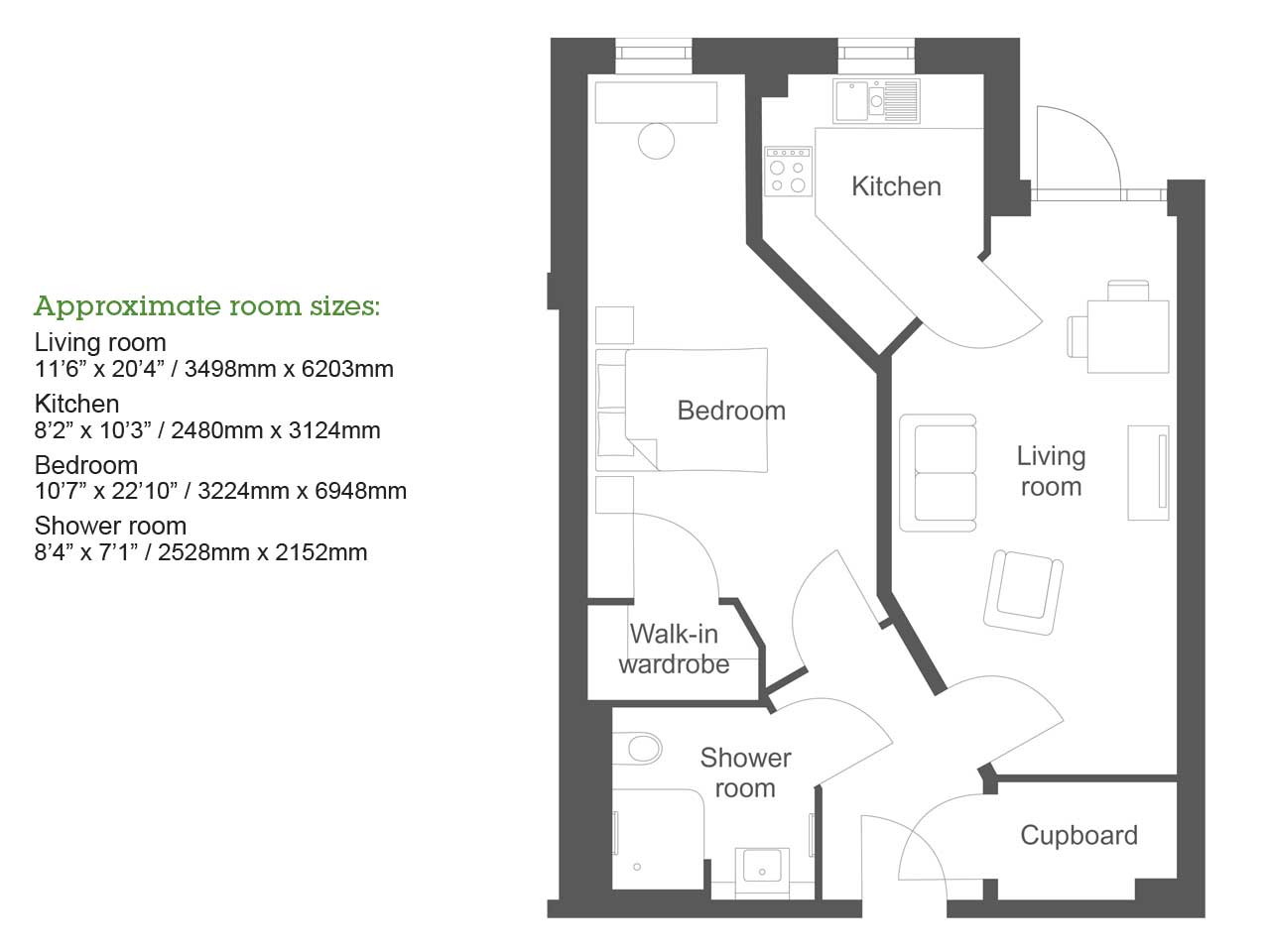 Apartment 3 floor plan