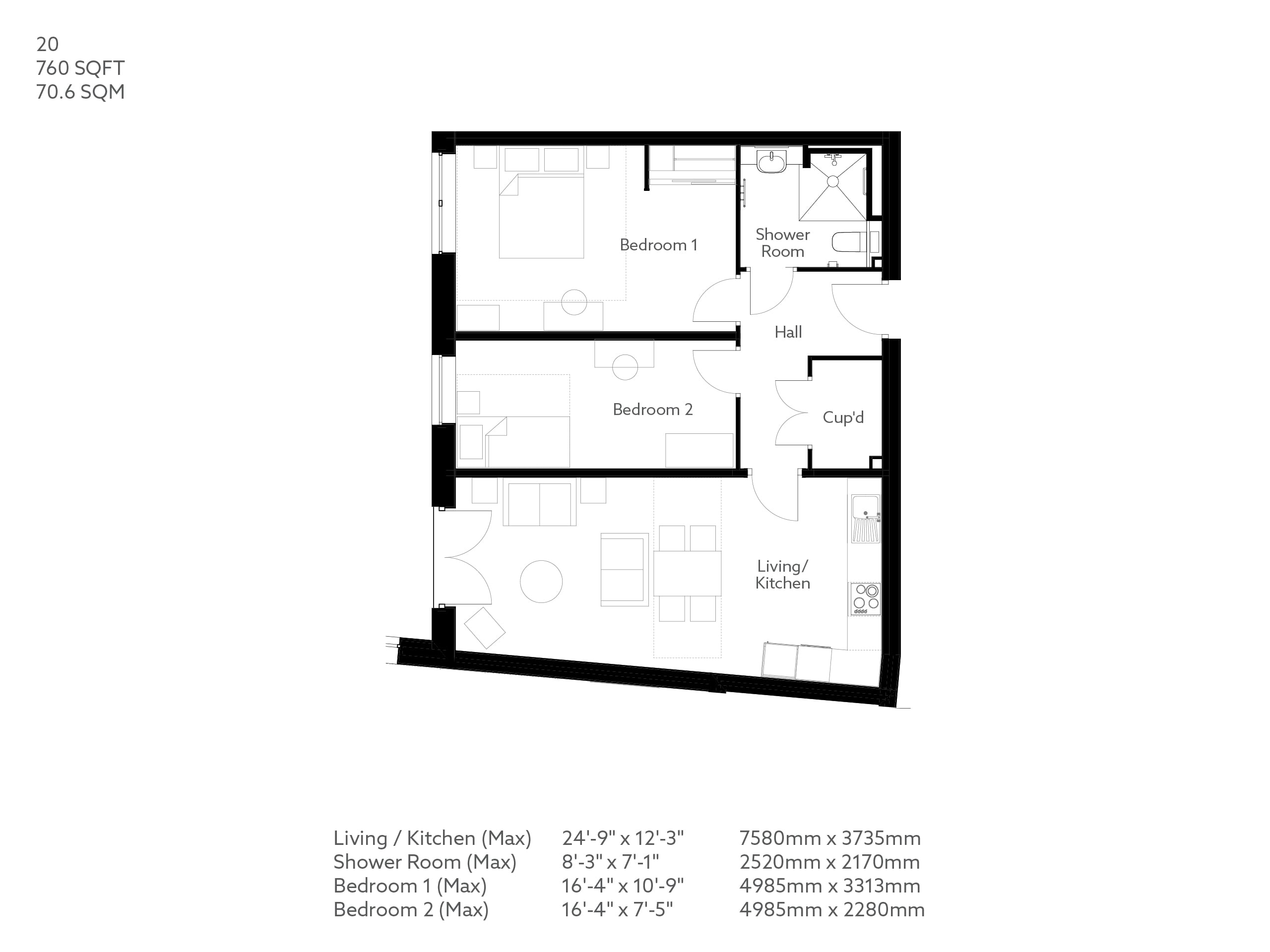 Apartment 20 floor plan