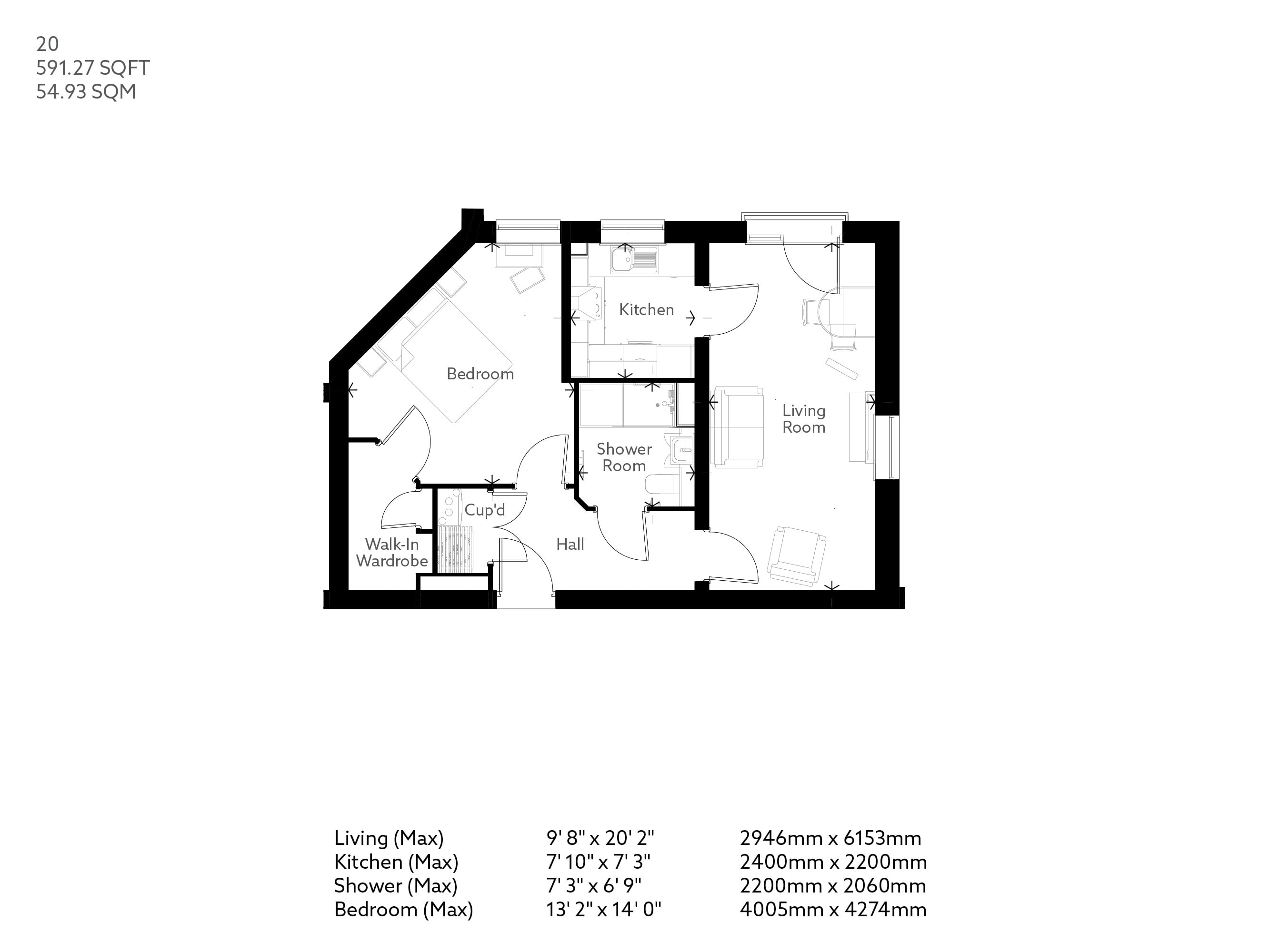 Apartment 20 floor plan