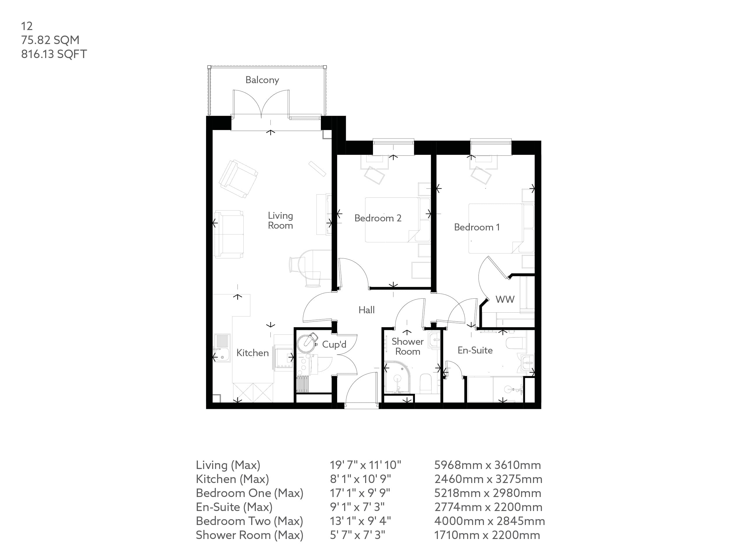 Apartment 12 floor plan