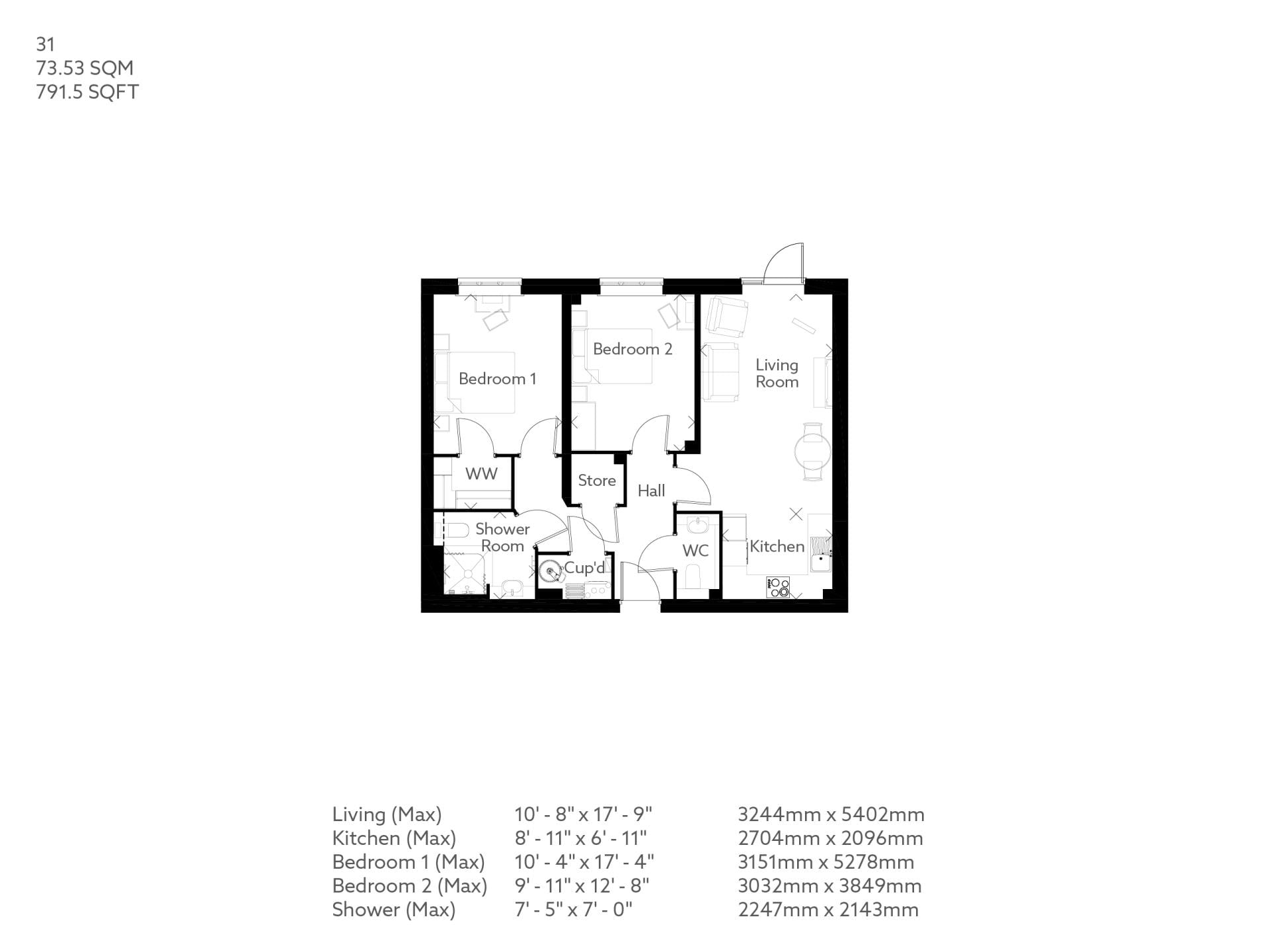 Apartment 31 floor plan
