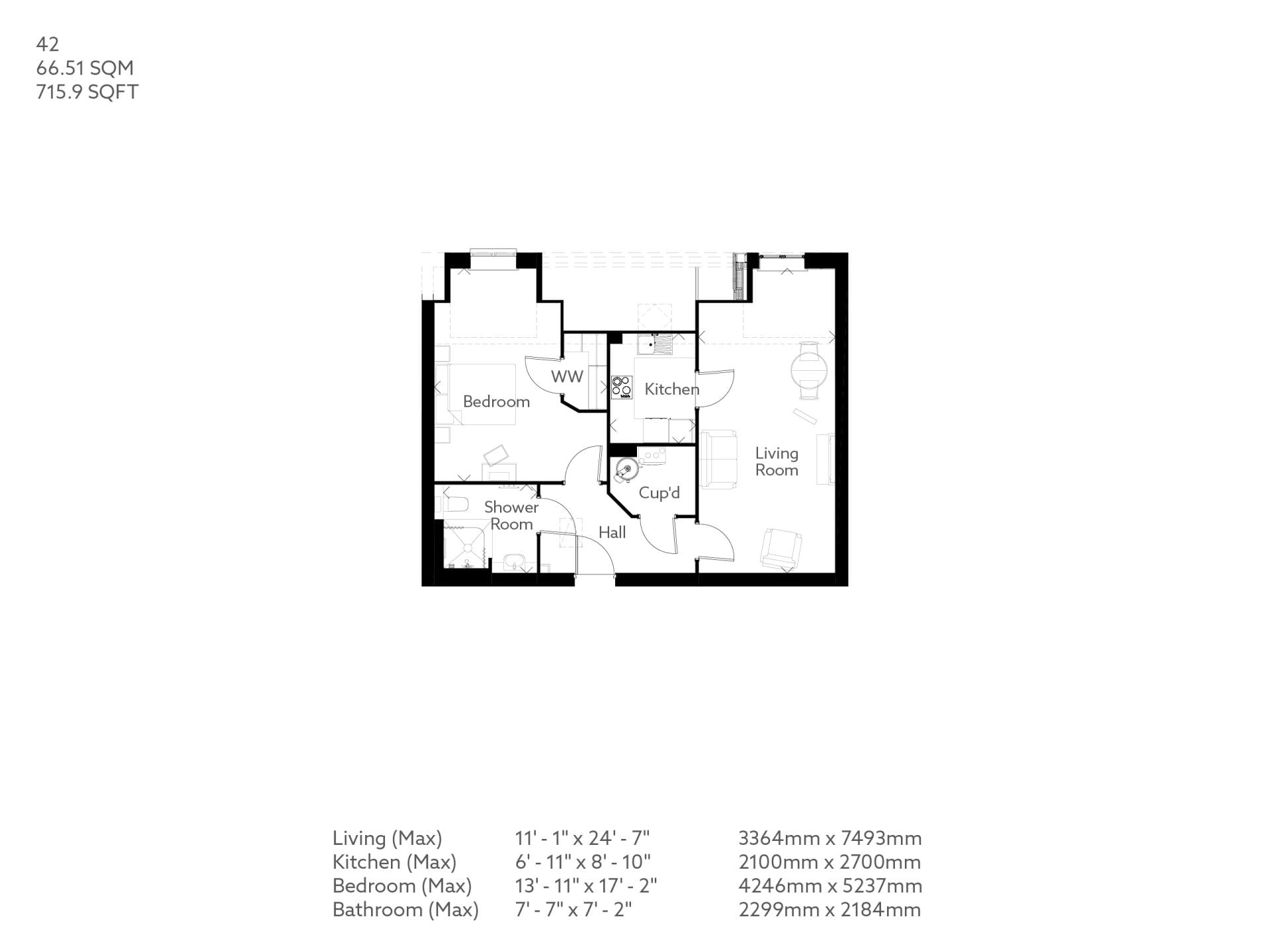Apartment 42 floor plan