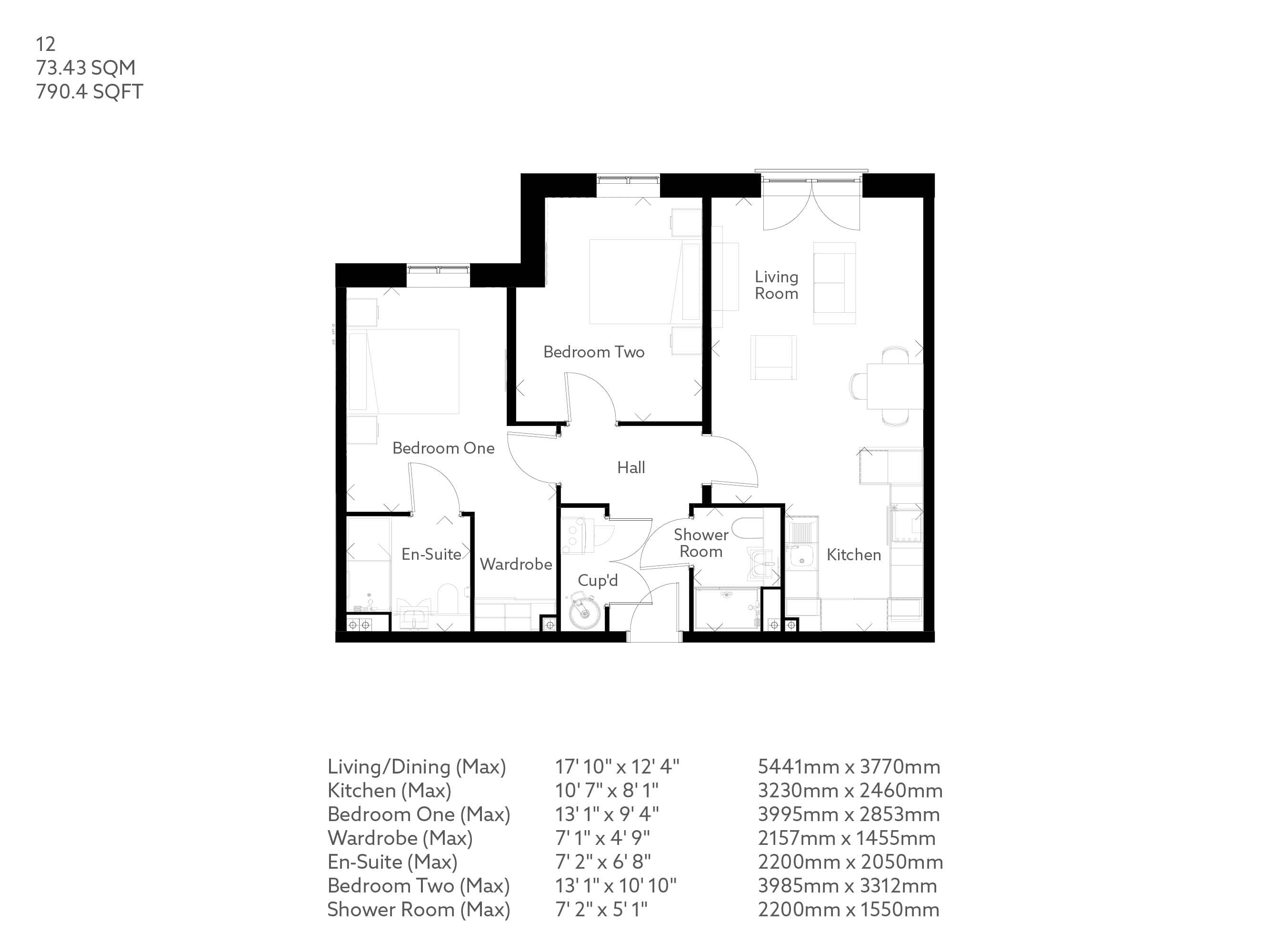 Apartment 12 floor plan