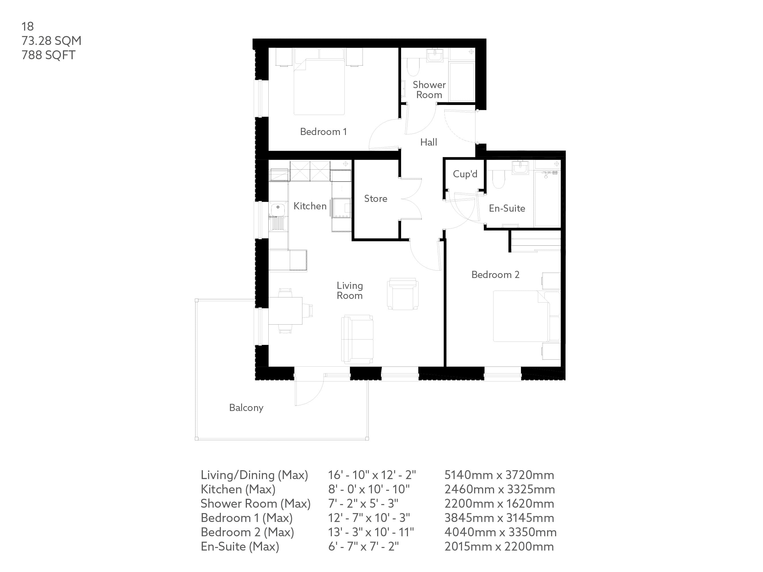 Apartment 18 floor plan