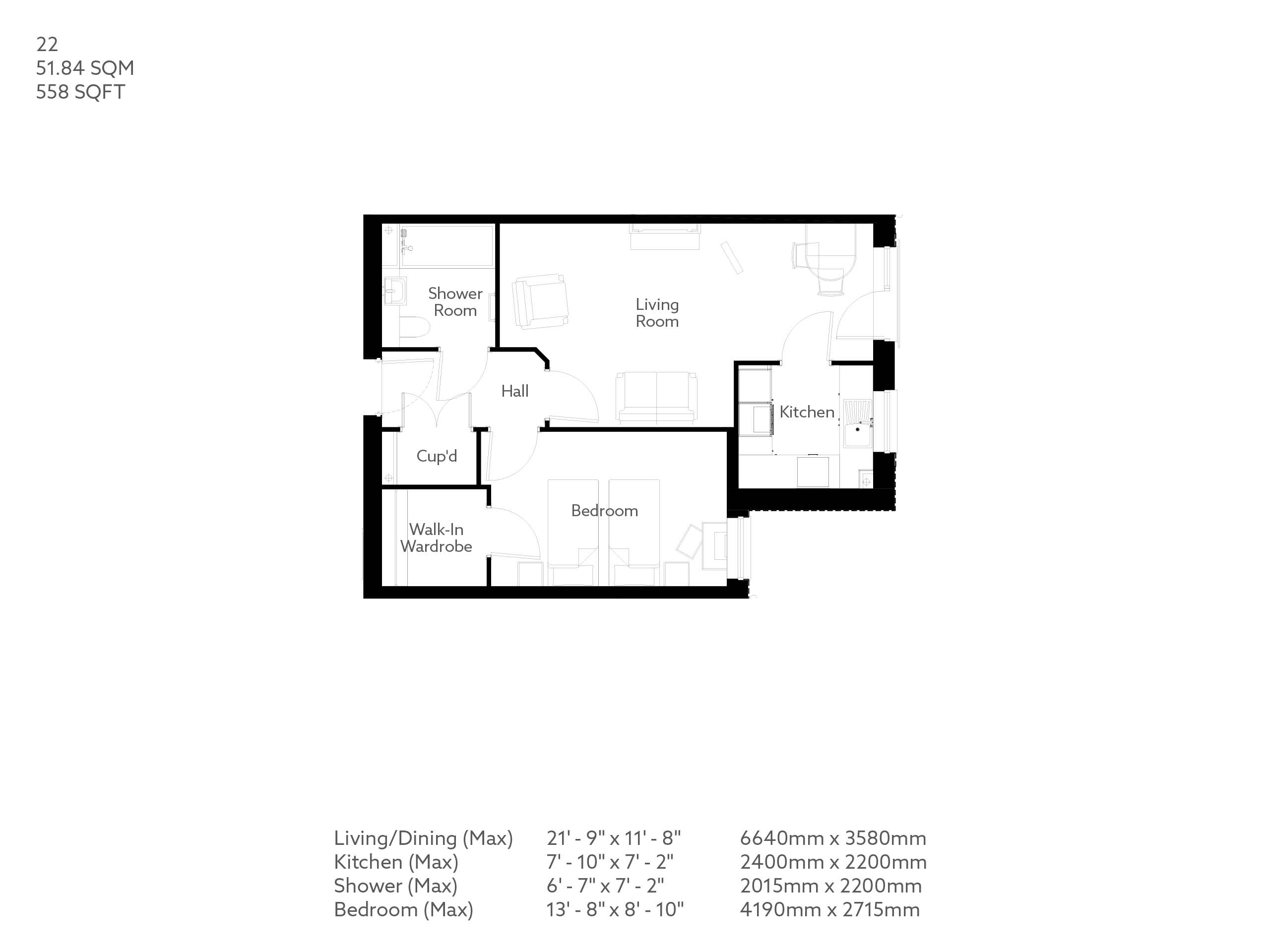 Apartment 22 floor plan