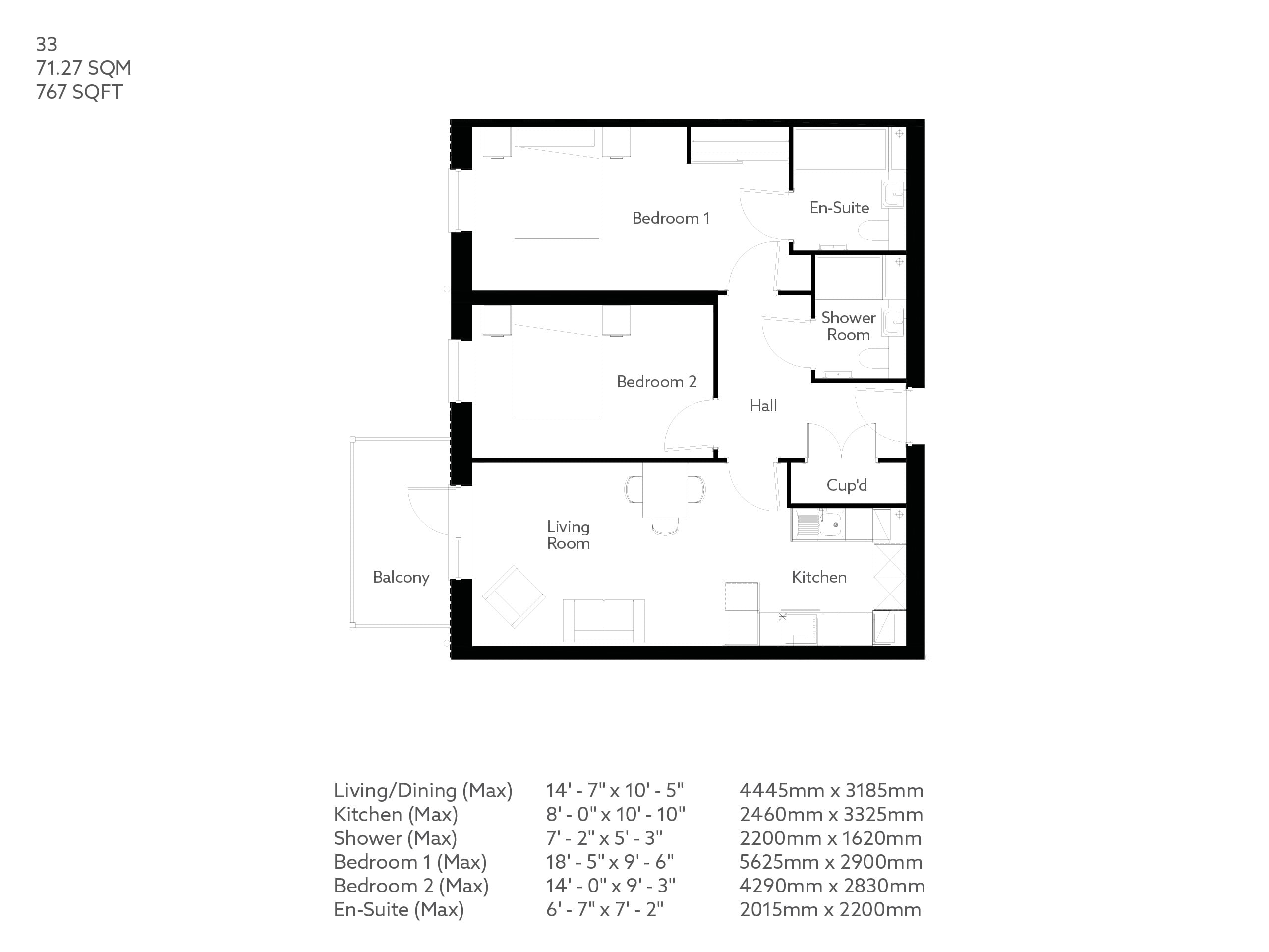 Apartment 33 floor plan
