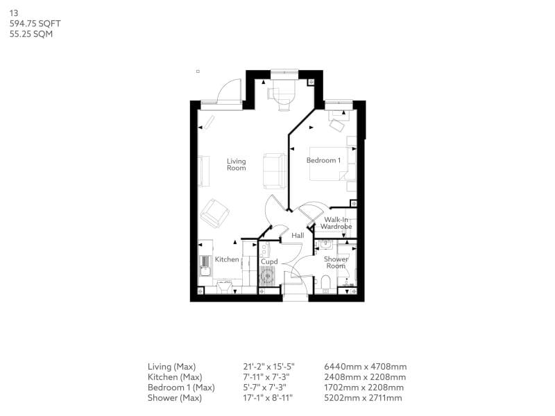 Apartment 13 floor plan