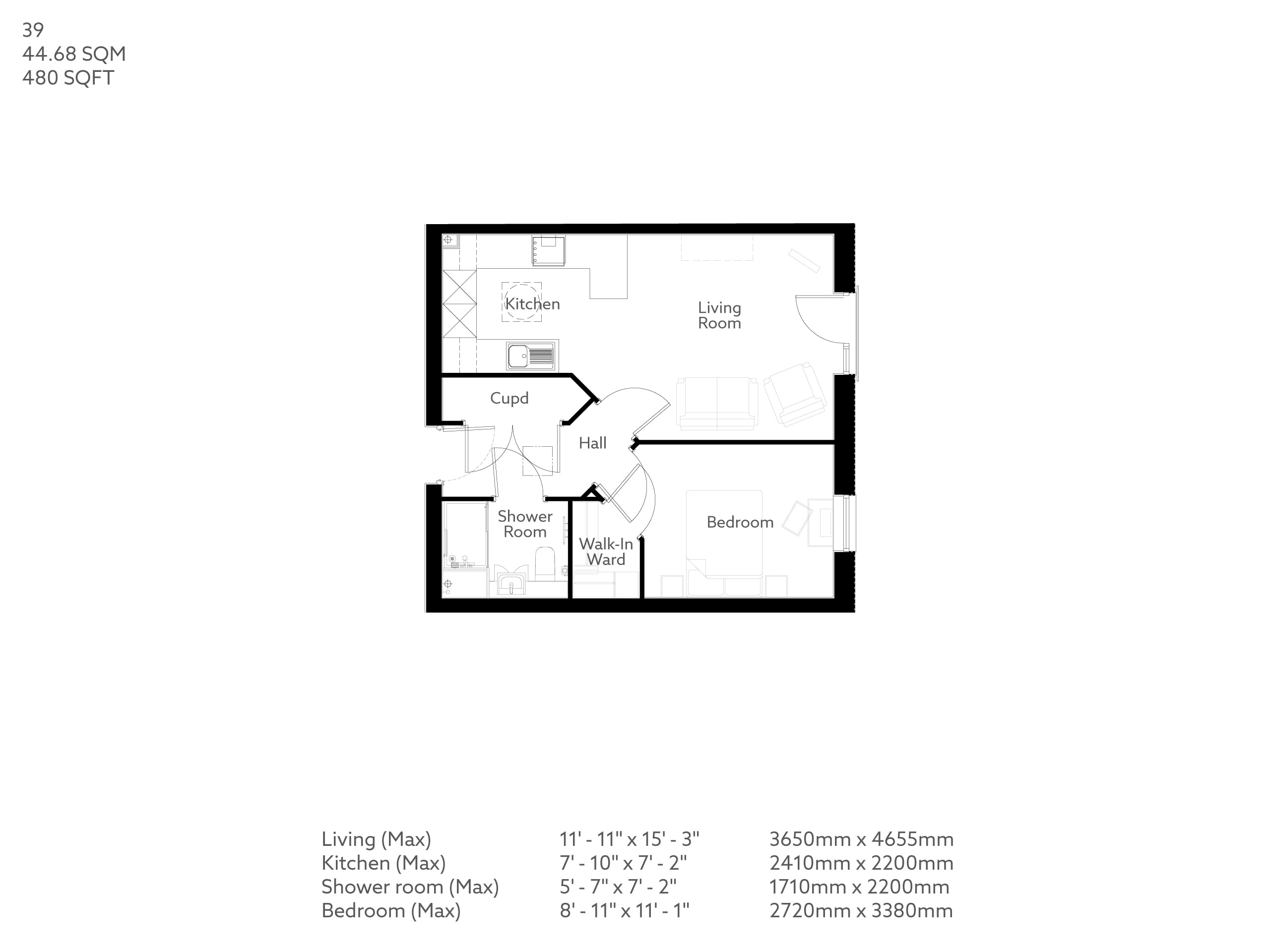 Apartment 39 floor plan
