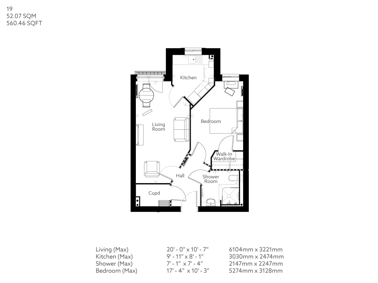 Apartment 19 floor plan
