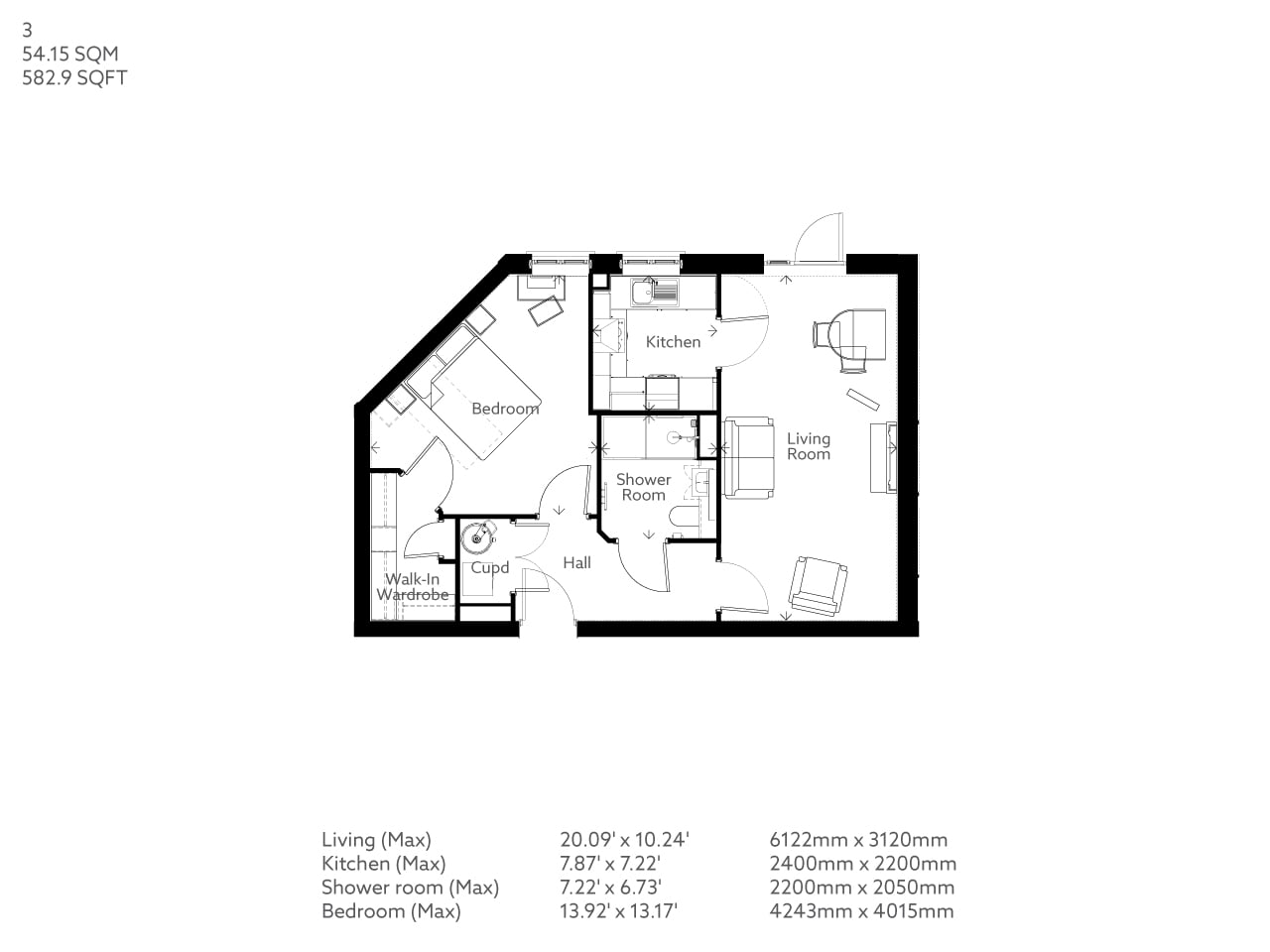 Apartment 3 floor plan