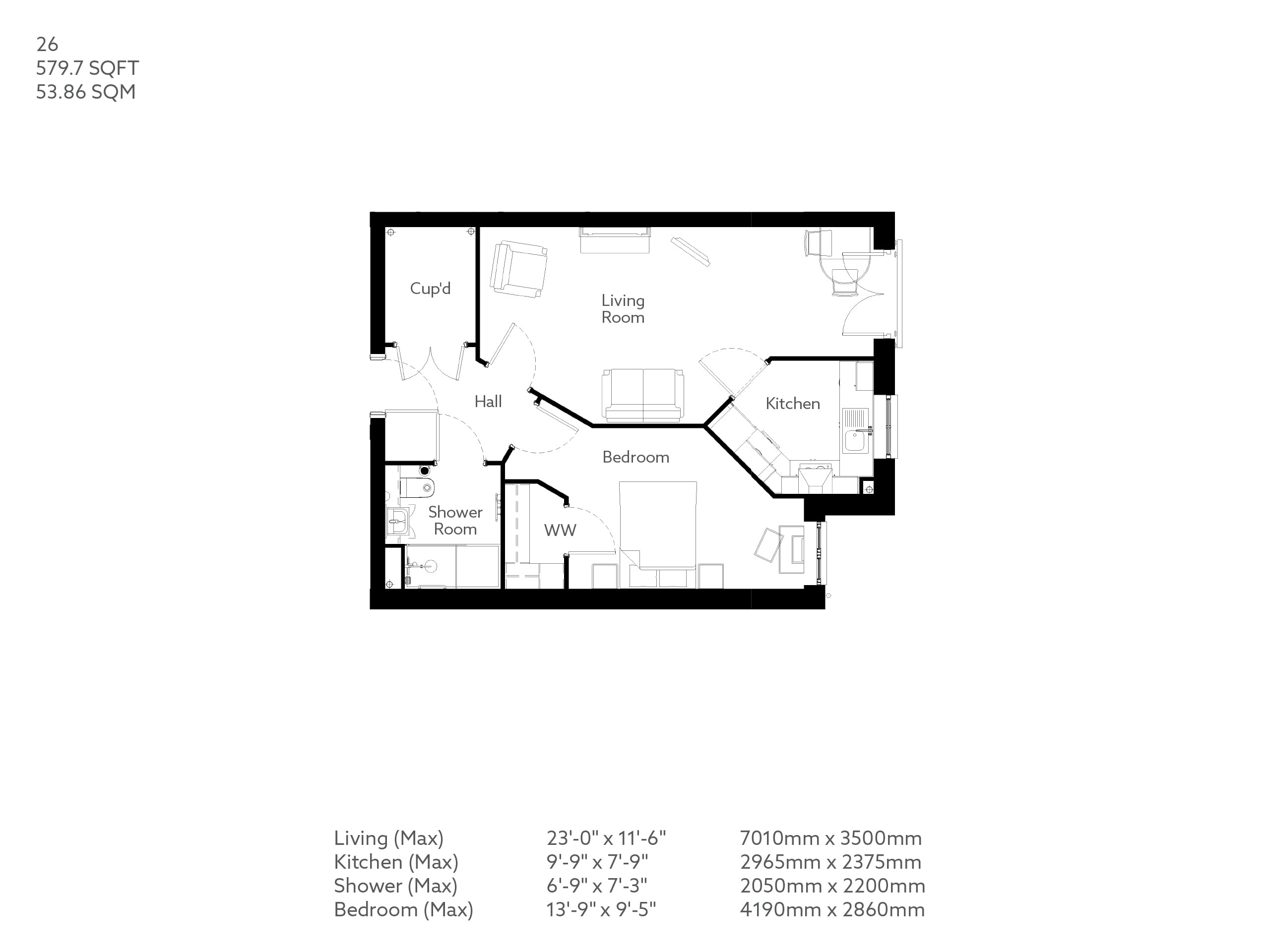 Apartment 26 floor plan
