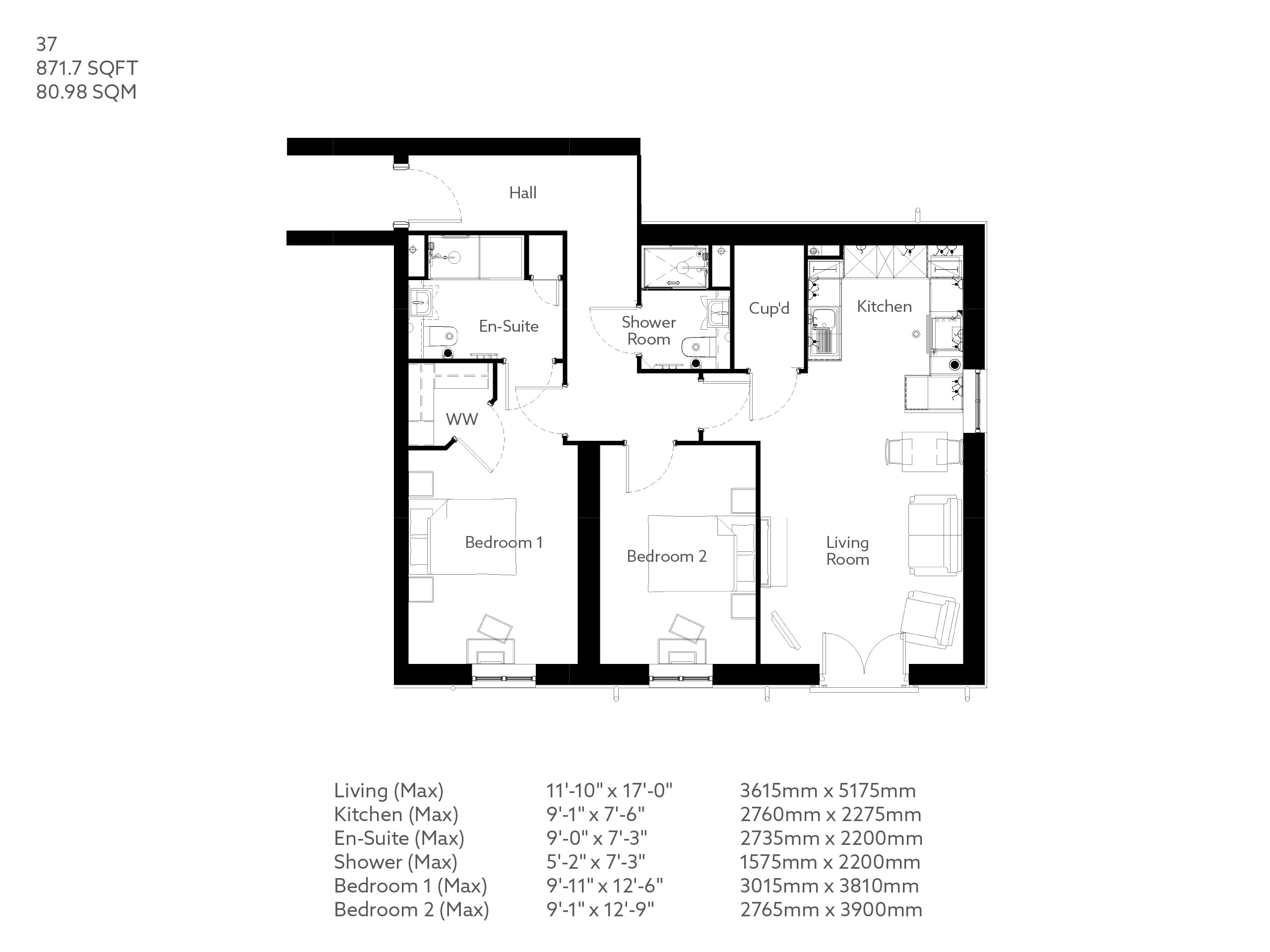 Apartment 37 floor plan