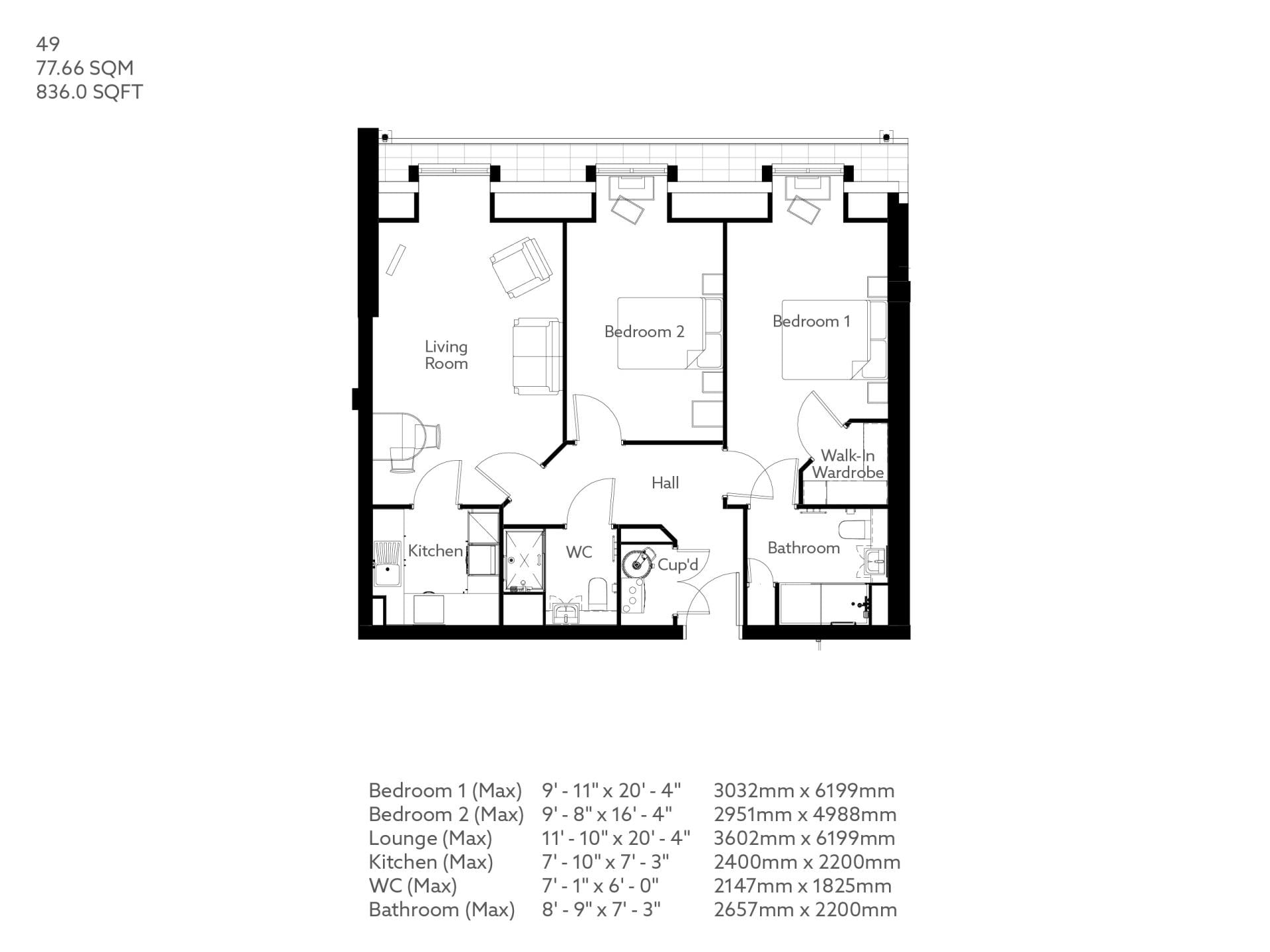 Apartment 49 floor plan