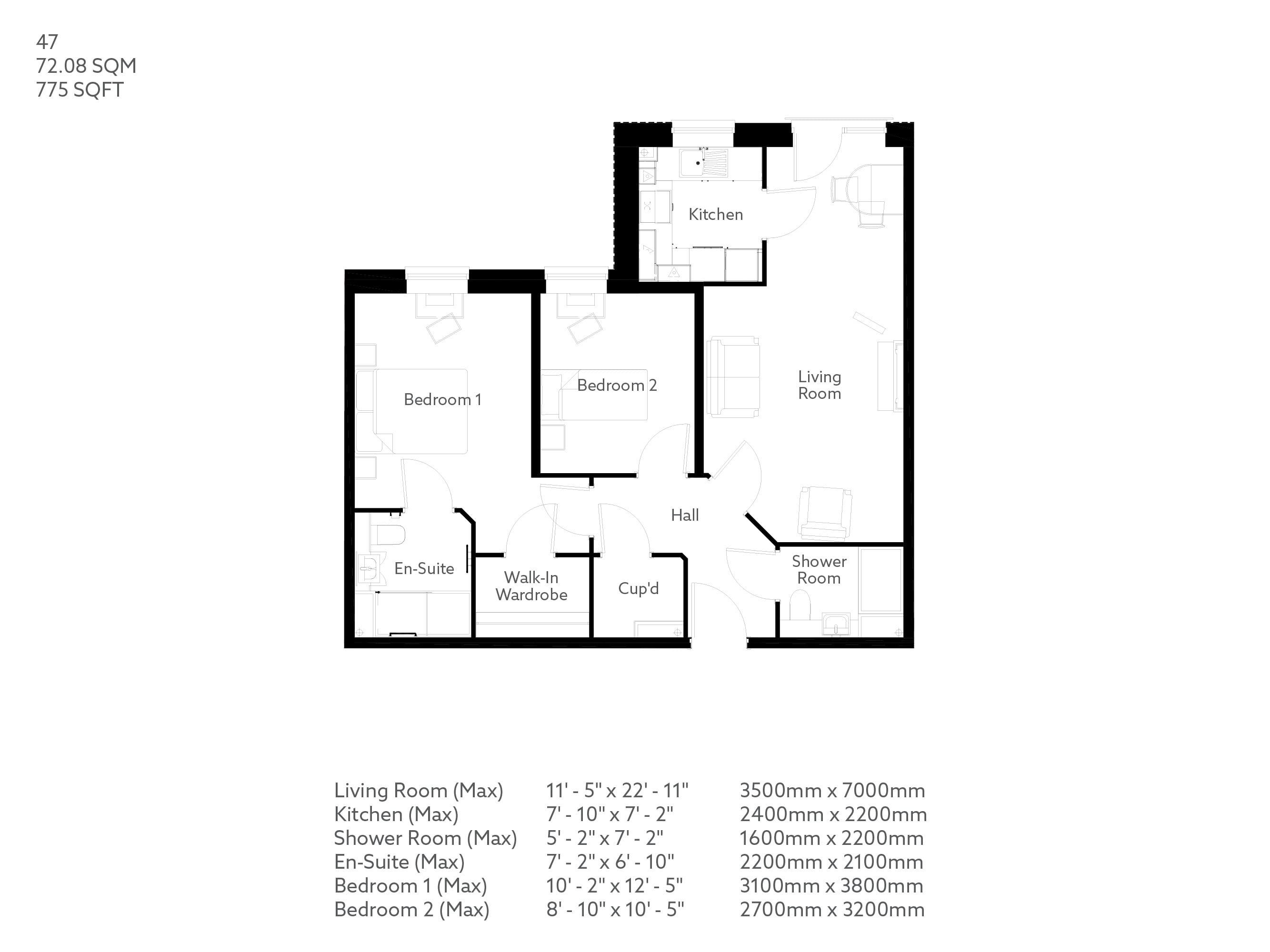Apartment 47 floor plan