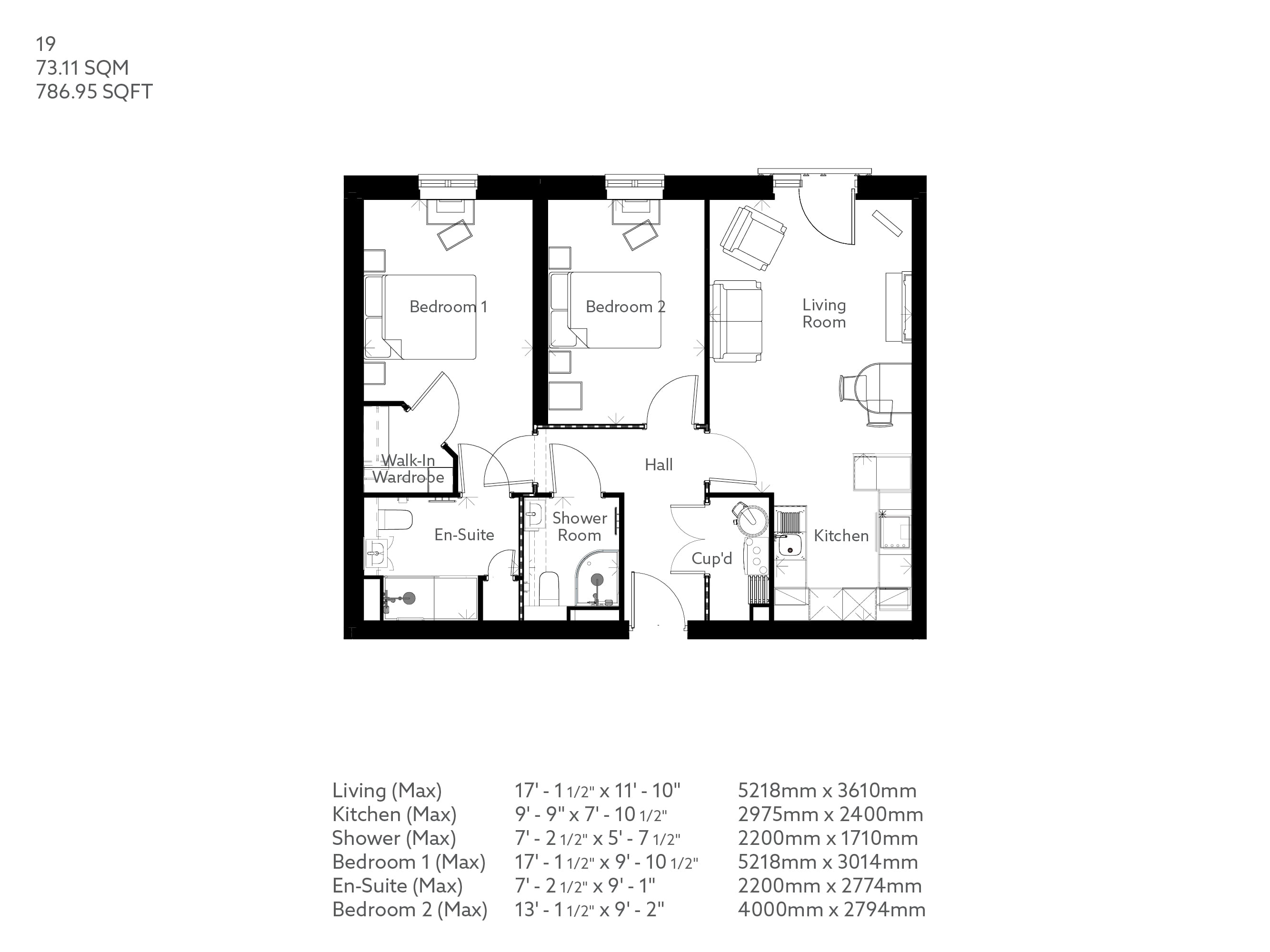Apartment 19 floor plan