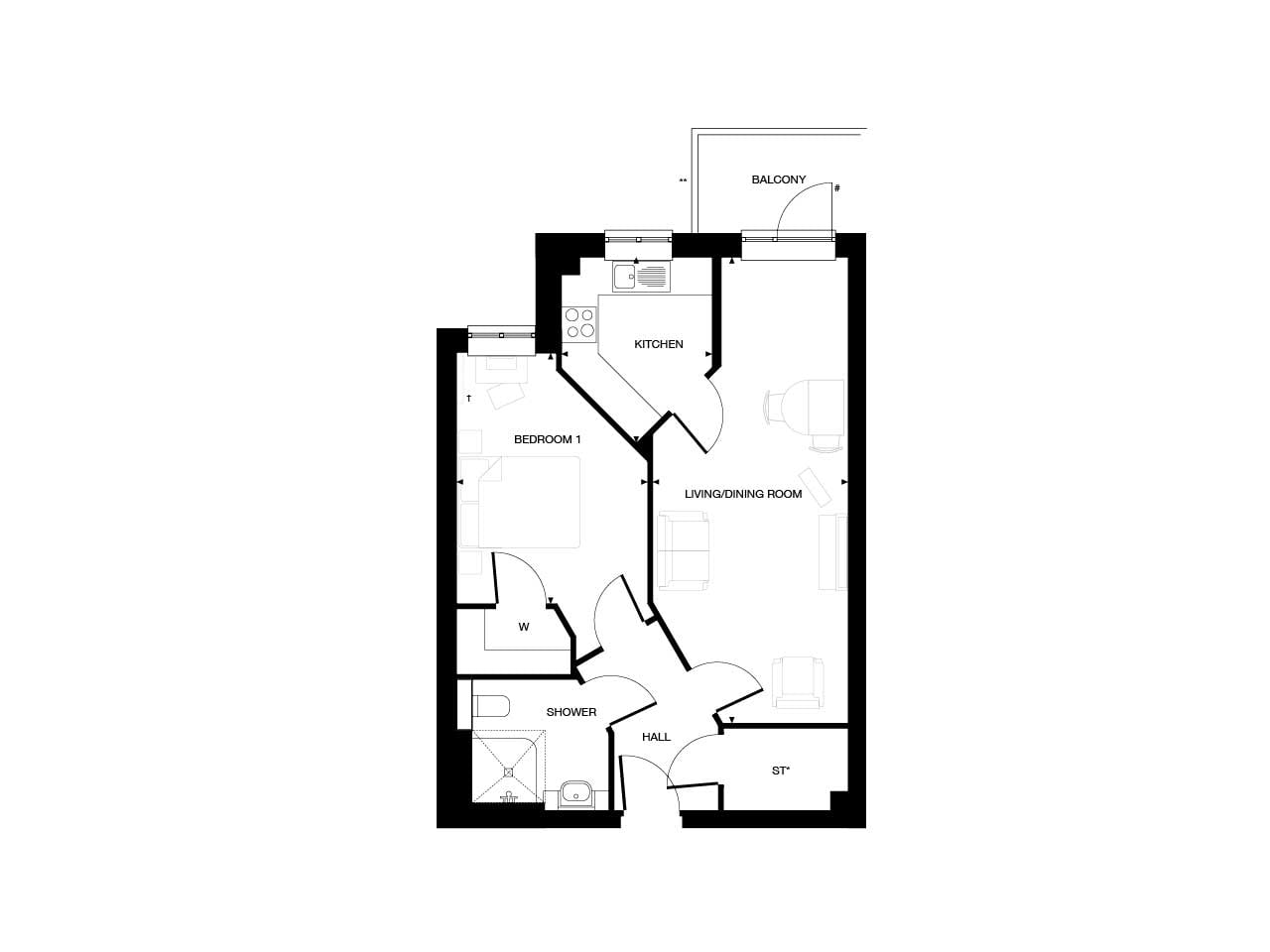 Apartment 33 floor plan